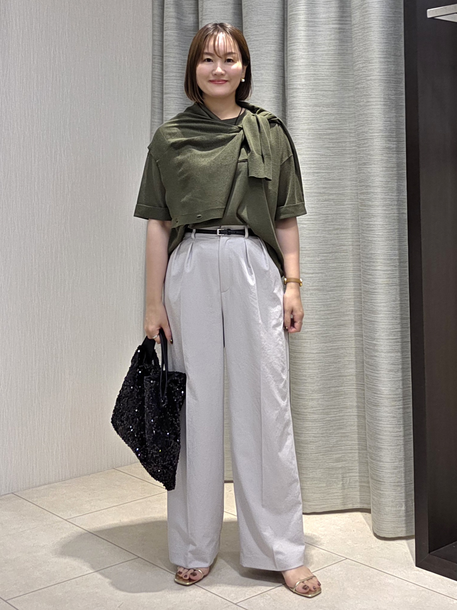 naokoさんの「UNTITLED｜【アンサンブル可/Tシャツ風/ゆったり】リラックスニットトップス」を使ったコーディネート