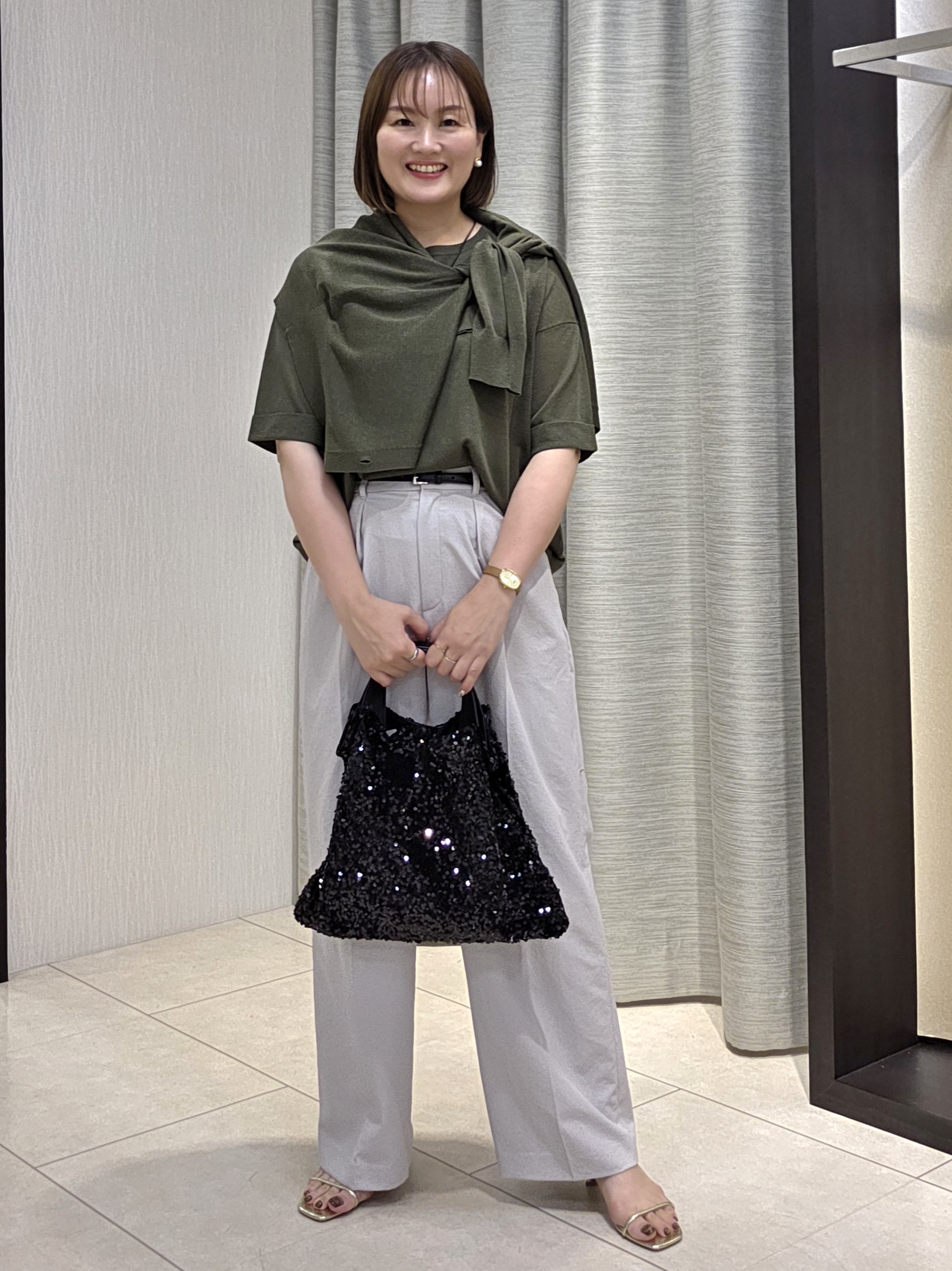naokoさんの「UNTITLED｜【アンサンブル可/Tシャツ風/ゆったり】リラックスニットトップス」を使ったコーディネート