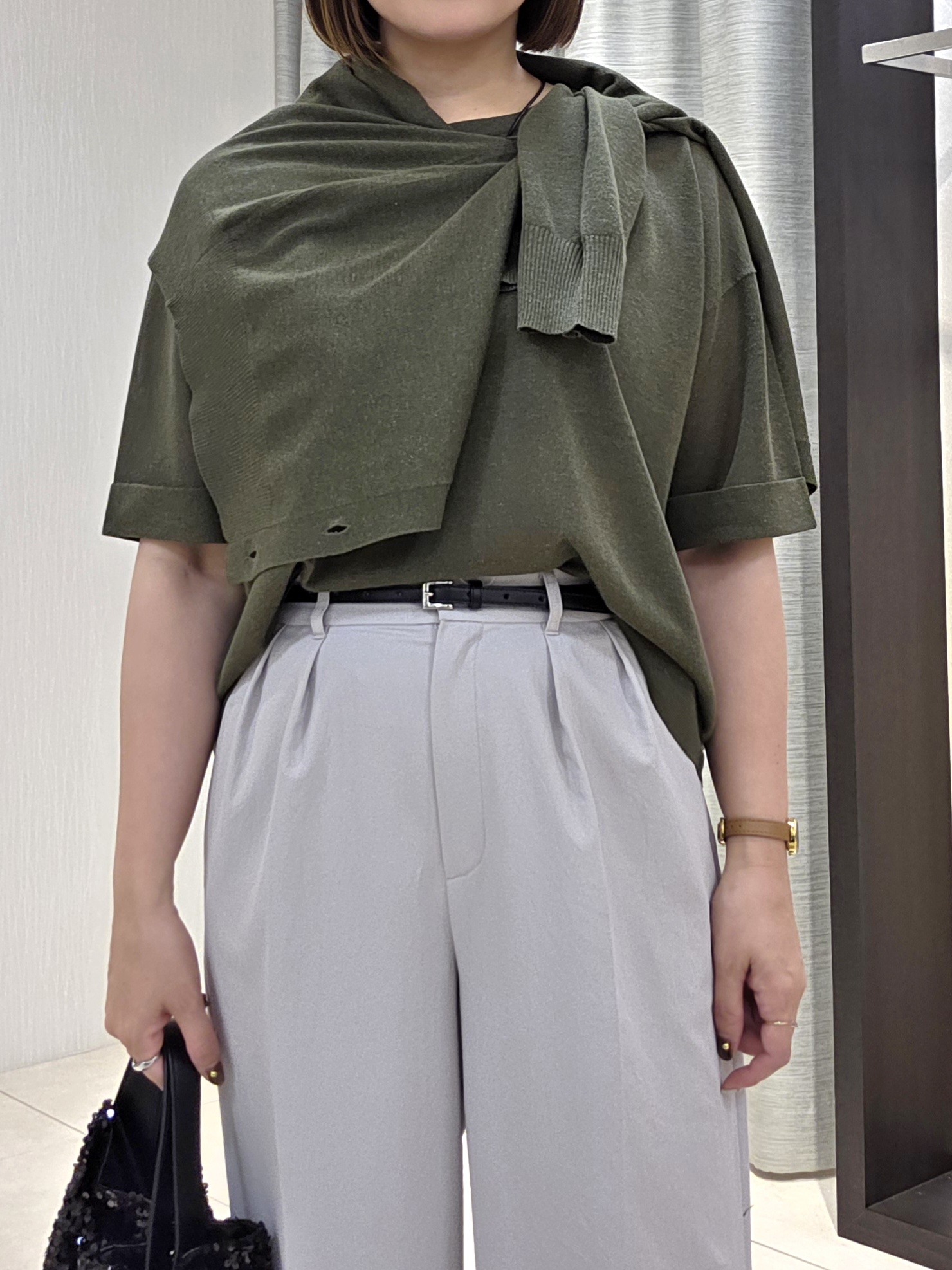 naokoさんの「UNTITLED｜【アンサンブル可/Tシャツ風/ゆったり】リラックスニットトップス」を使ったコーディネート