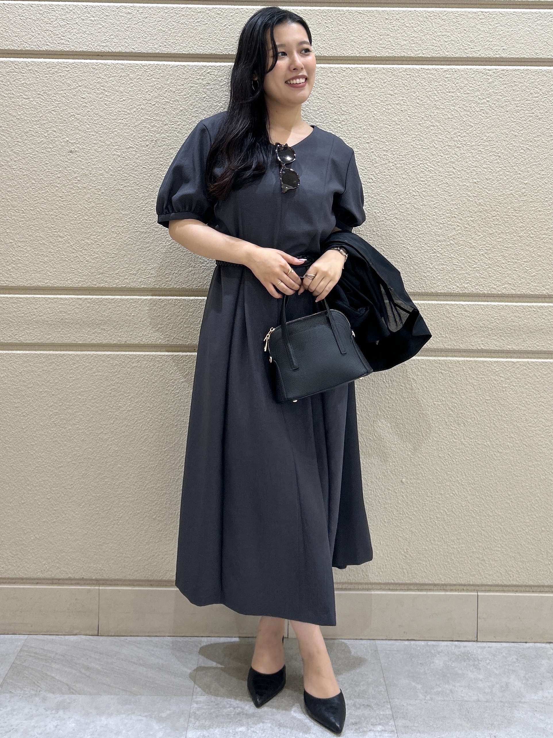Momokaさんの「COUP DE CHANCE｜【手洗い可／日本製】サックワンピース」を使ったコーディネート