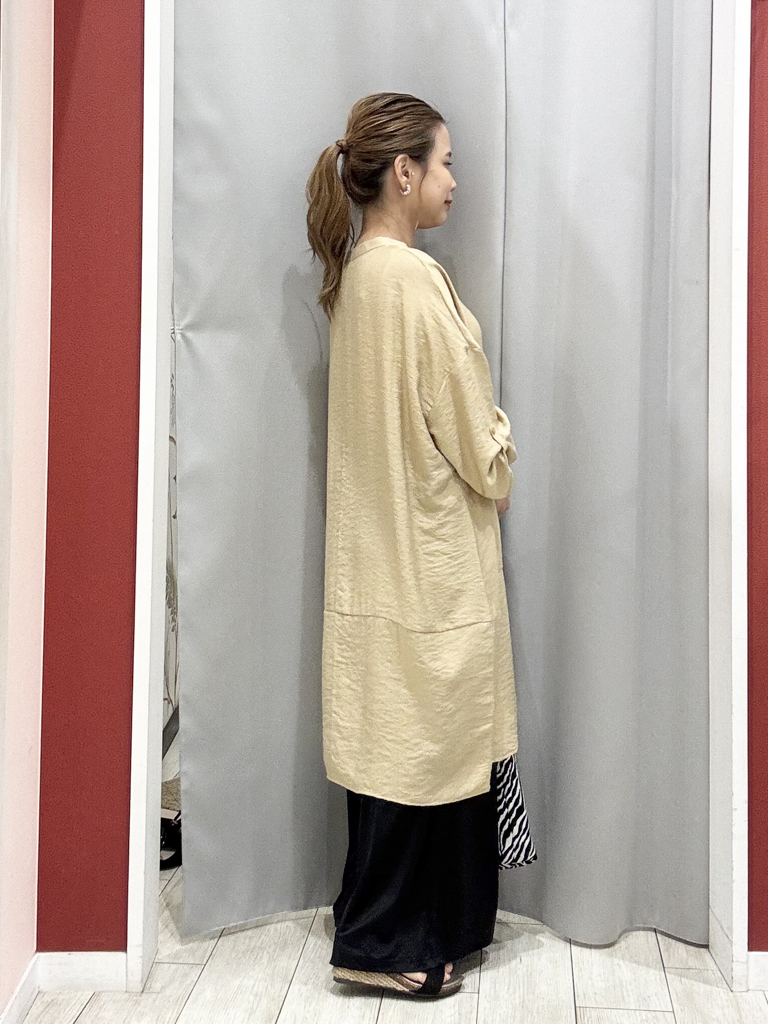 shioさんの「SHOO･LA･RUE｜【S-LL/洗濯後しわになりにくい】ゆるっと体型カバー 7分袖コクーンチュニック」を使ったコーディネート