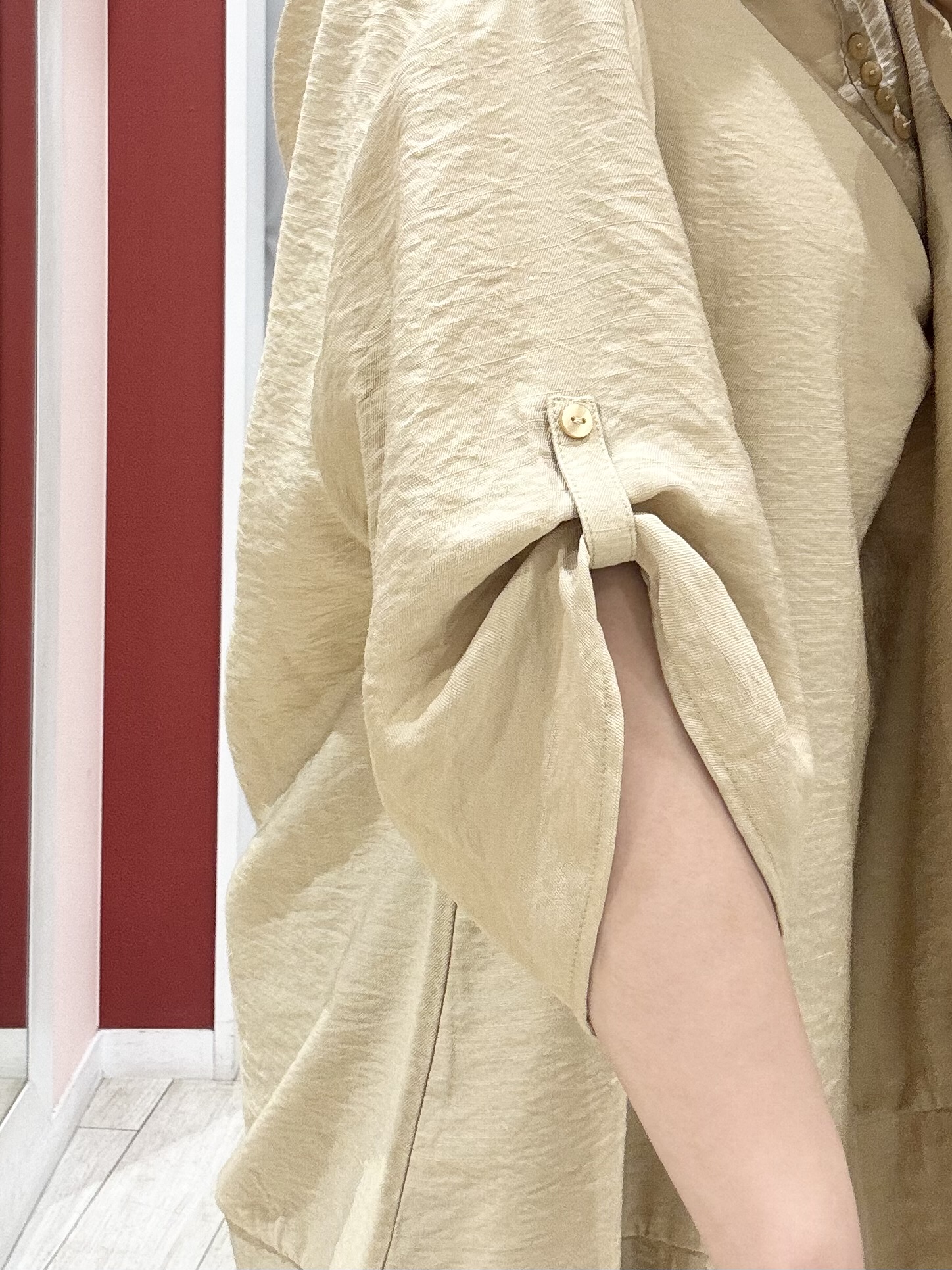 shioさんの「SHOO･LA･RUE｜【S-LL/洗濯後しわになりにくい】ゆるっと体型カバー 7分袖コクーンチュニック」を使ったコーディネート
