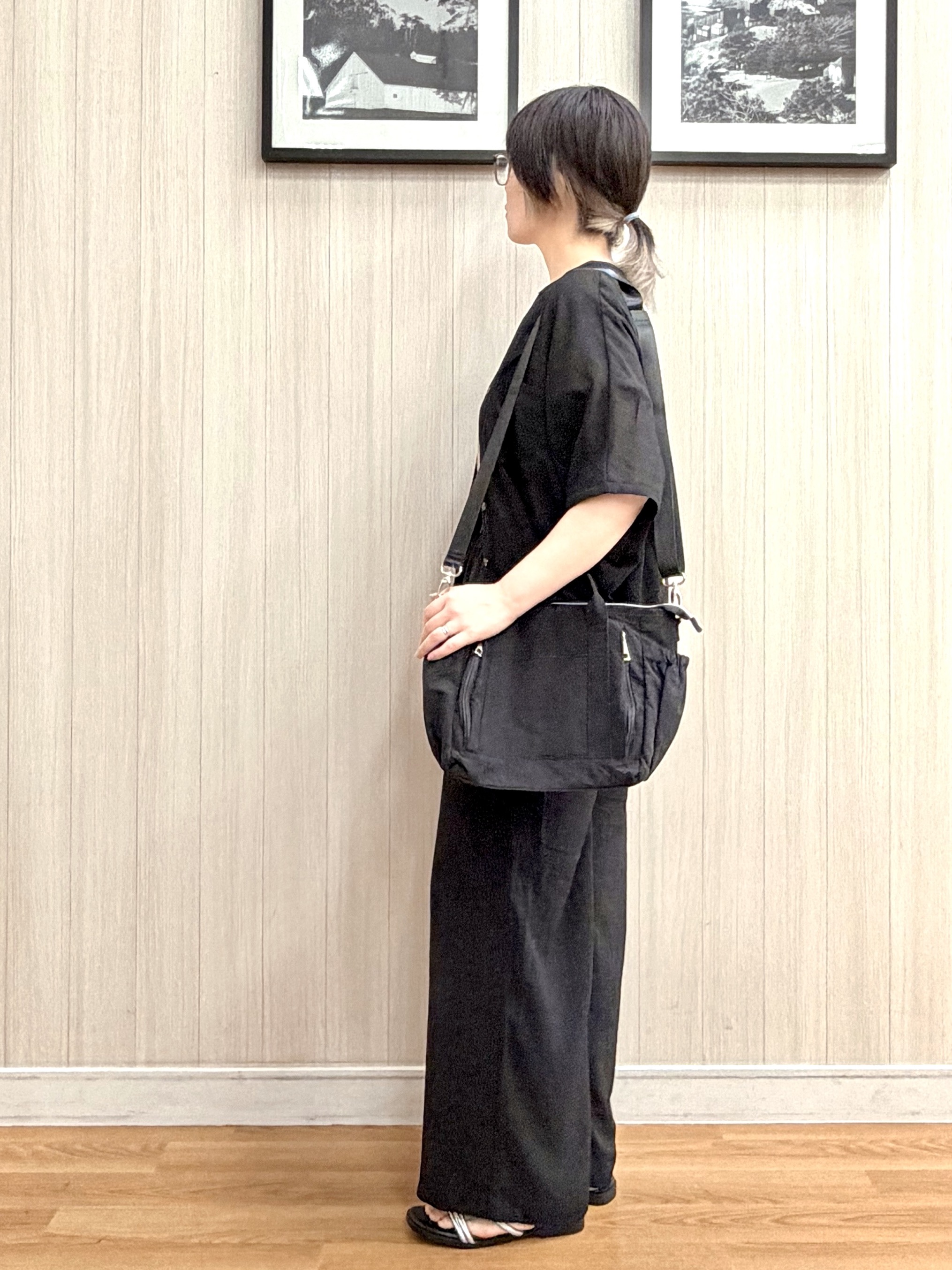 ユ（yu）さんの「SHOO･LA･RUE｜【洗濯機可/選べる6色】程よいシアー感が涼し気 ゆったりワッシャードルマンブラウス」を使ったコーディネート