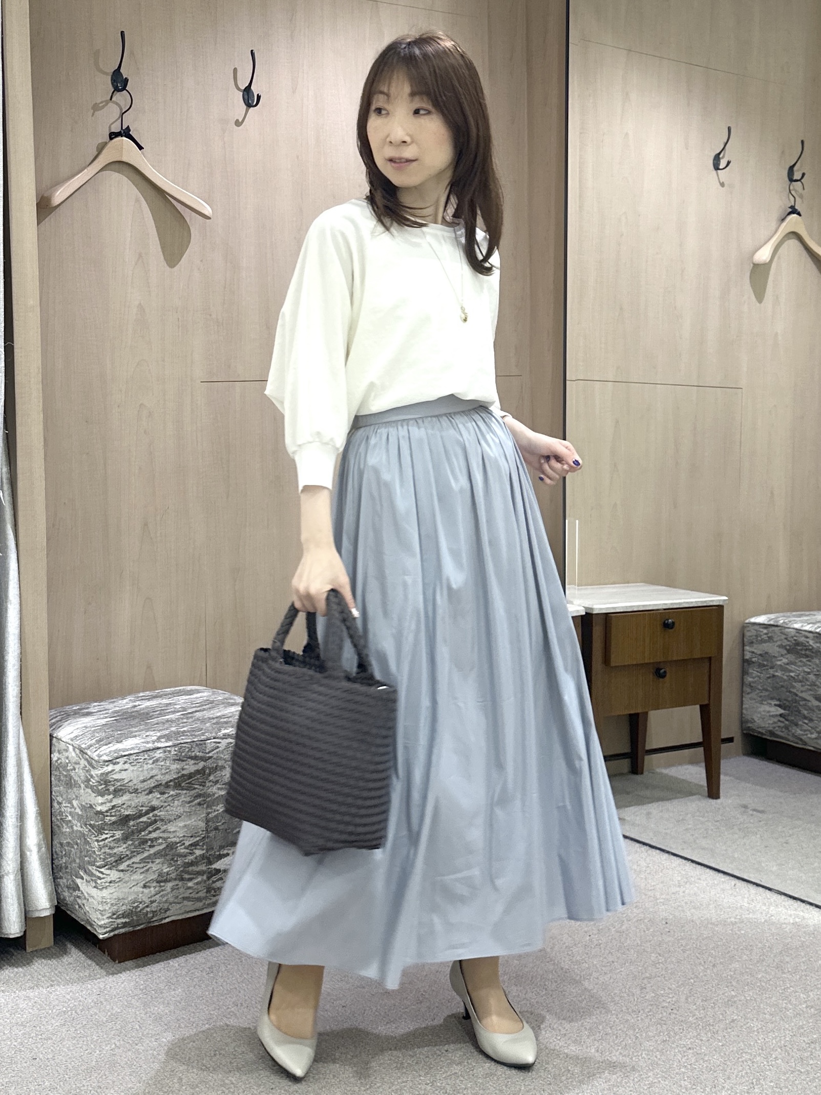 Miwaさんの「UNTITLED｜【秋羽織り/ジップ】トリコットシアーブラウス」を使ったコーディネート