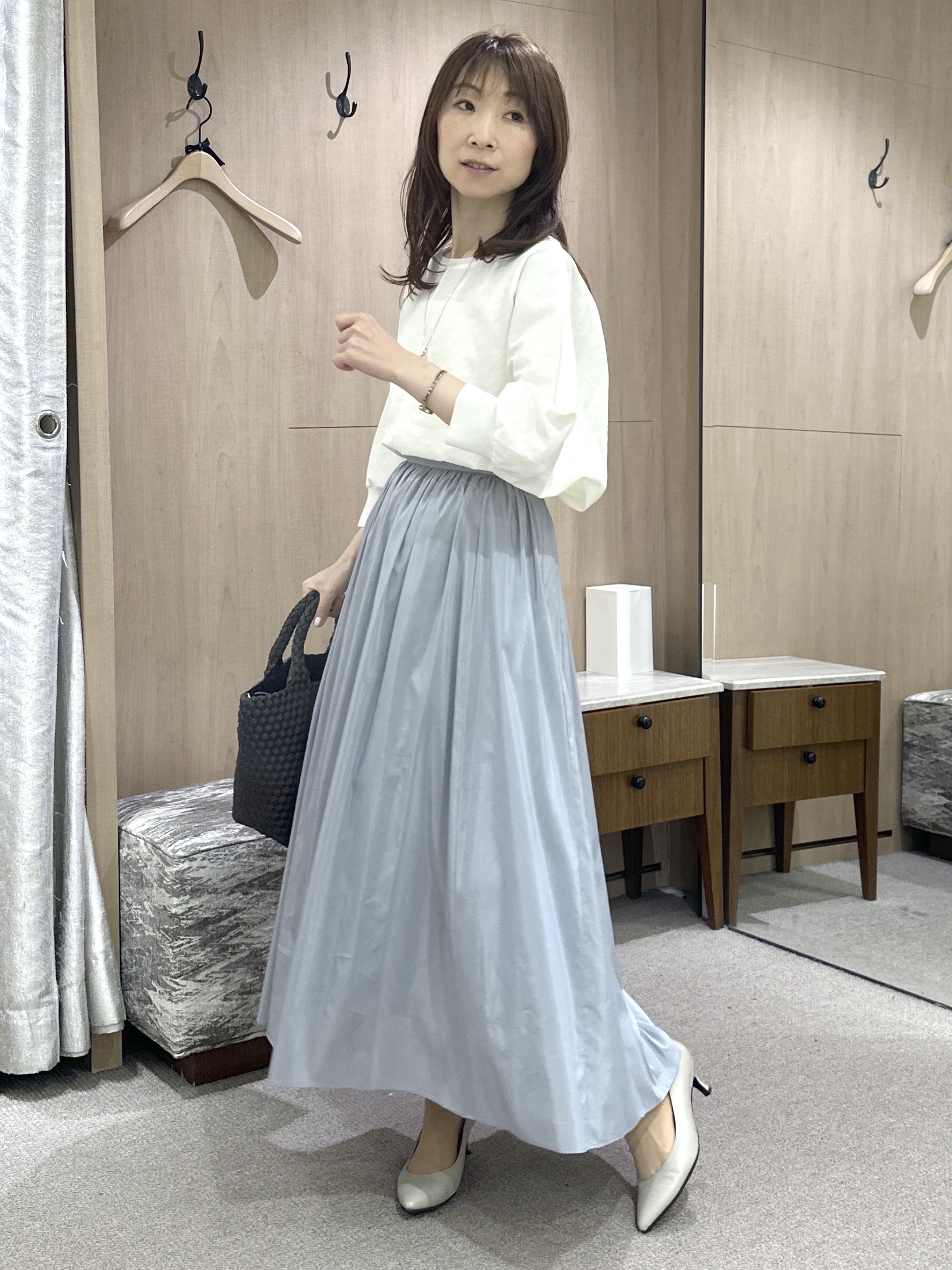 Miwaさんの「UNTITLED｜【秋羽織り/ジップ】トリコットシアーブラウス」を使ったコーディネート