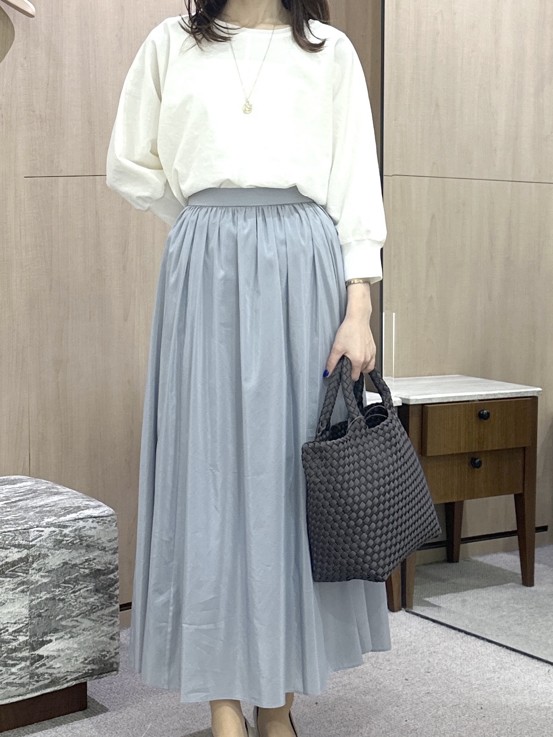 Miwaさんの「UNTITLED｜【吸水速乾/UVカット】ドルマンスリーブブラウス」を使ったコーディネート