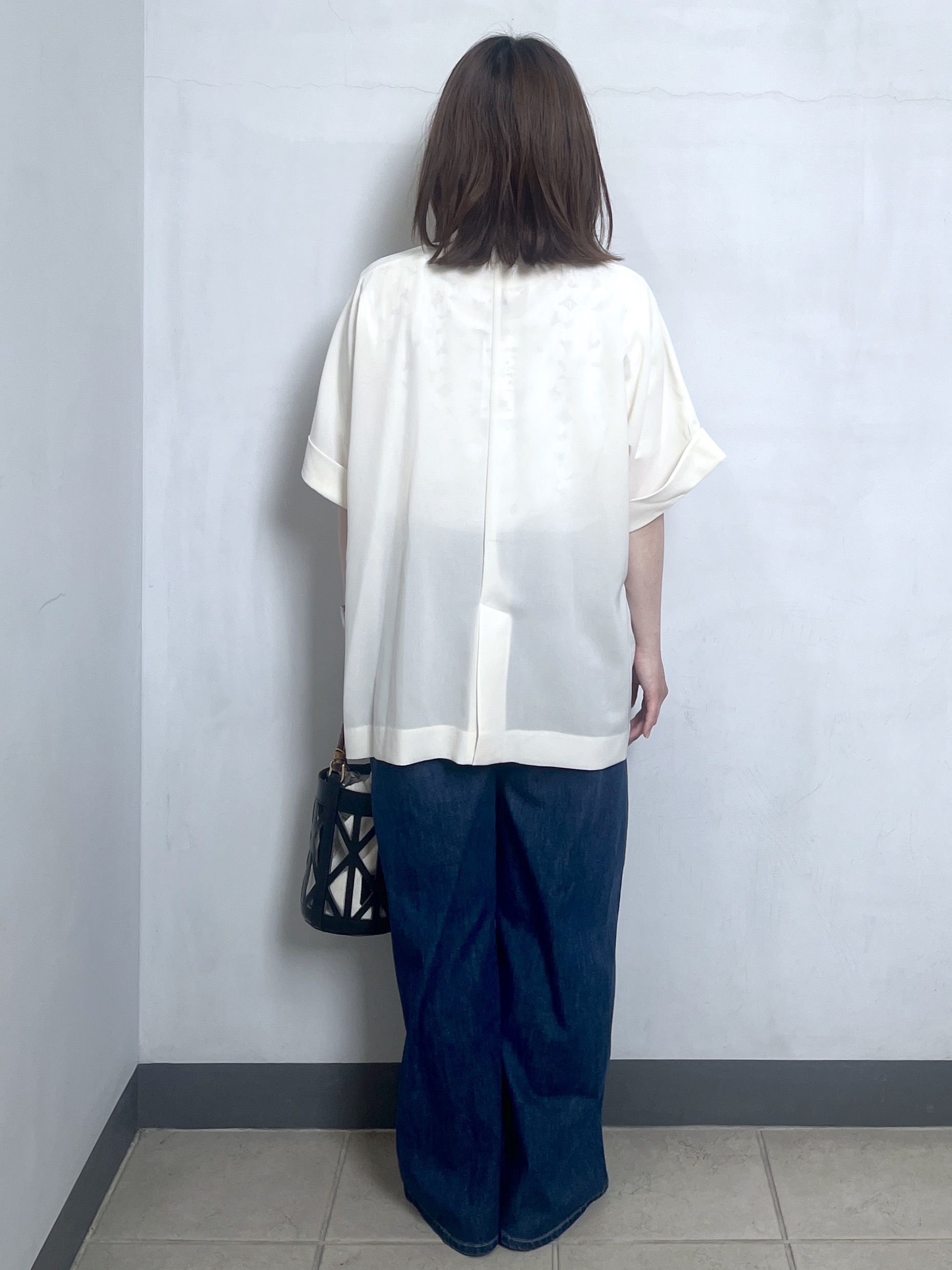 mikiさんの「OPAQUE.CLIP｜【接触冷感／吸水速乾／防シワ】リネンライクテーラードジャケット《洗濯機OK》」を使ったコーディネート