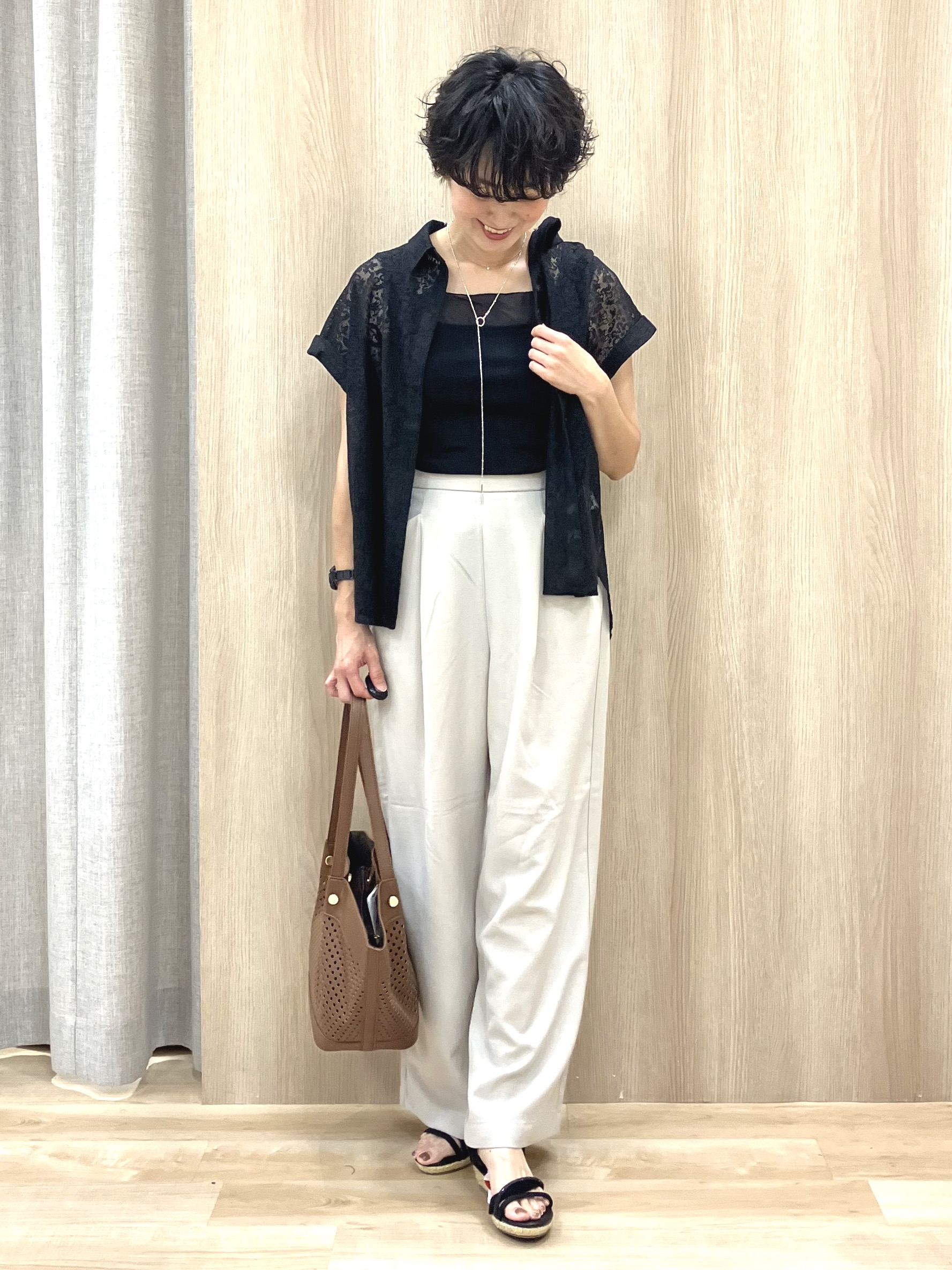 Keiさんの「grove｜【貴島明日香さん着用】シアードッキングスクエアタンク」を使ったコーディネート