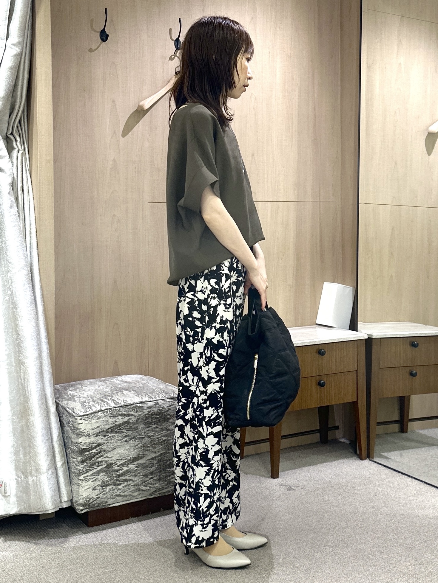 Miwaさんの「UNTITLED｜◆【ゆったり/羽織り】リネンミックスバンドカラーシャツ」を使ったコーディネート