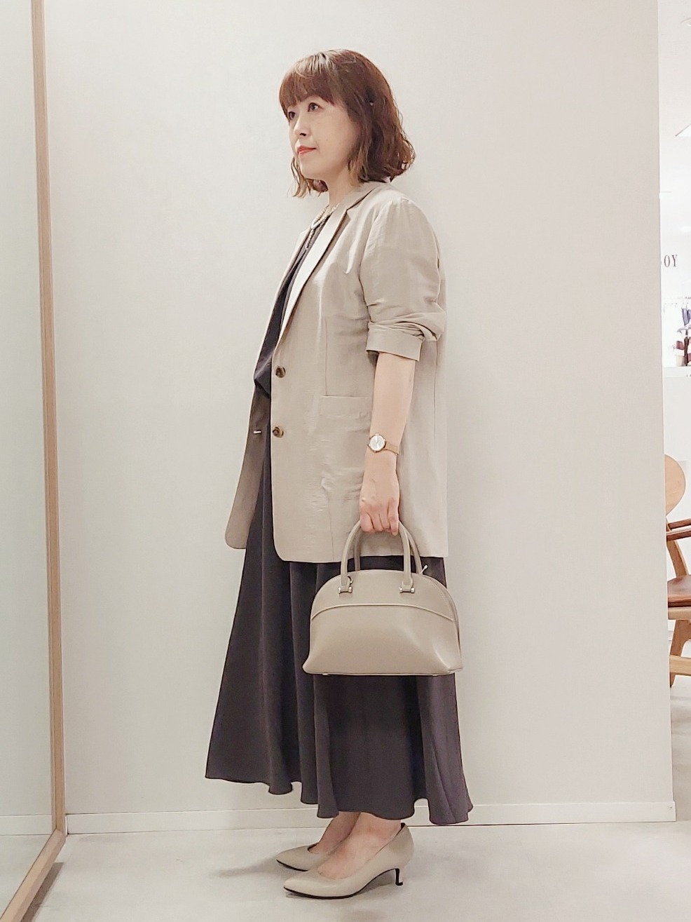 Koyaさんの「UNTITLED｜【セットアップ可/UVカット/前後2WAY】リラクシーフレンチスリーブブラウス」を使ったコーディネート
