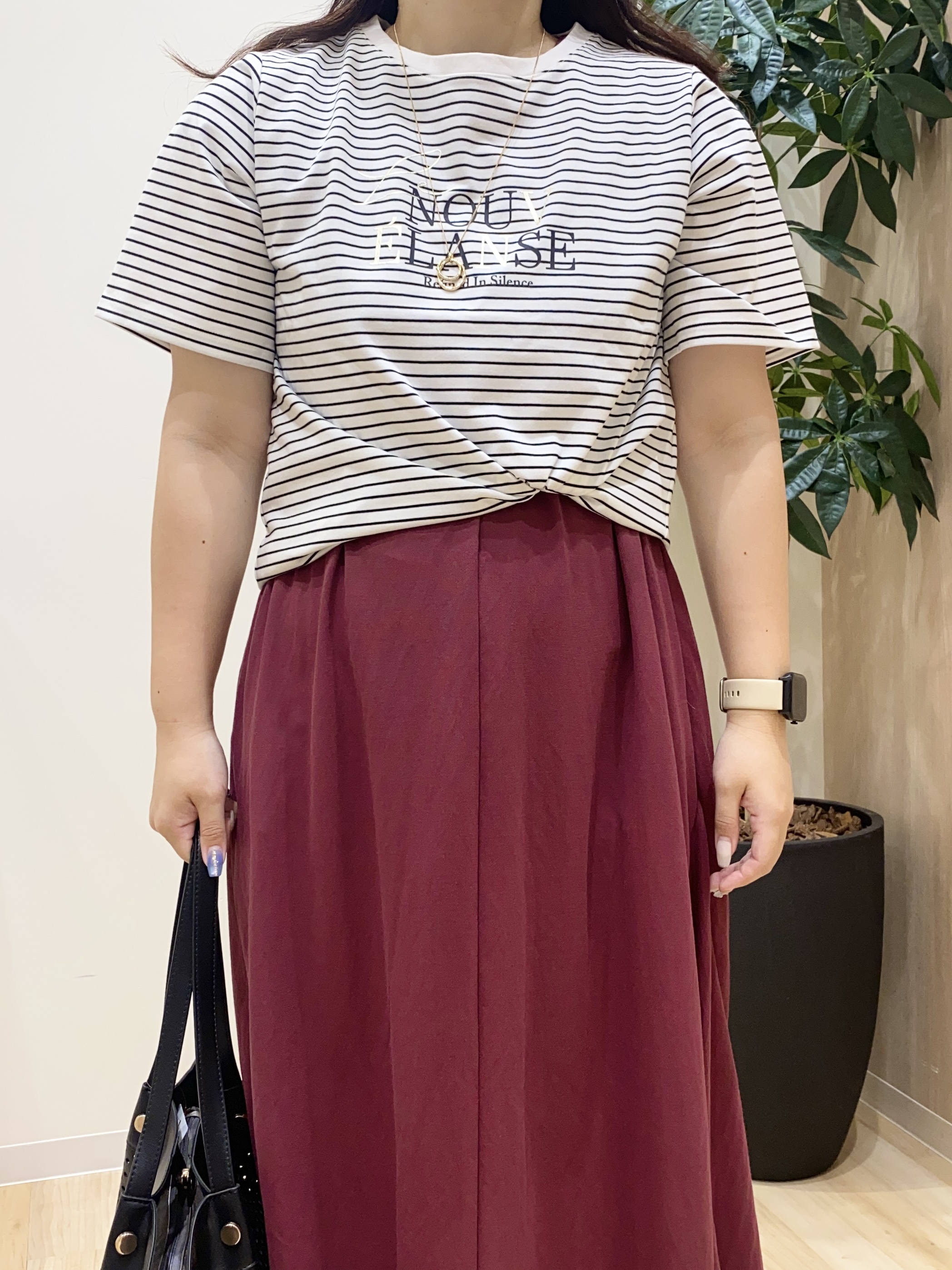HANAさんの「grove｜【吸水速乾・UVカット・マシンウォッシャブル】ベーシックMIXロゴプリントT」を使ったコーディネート