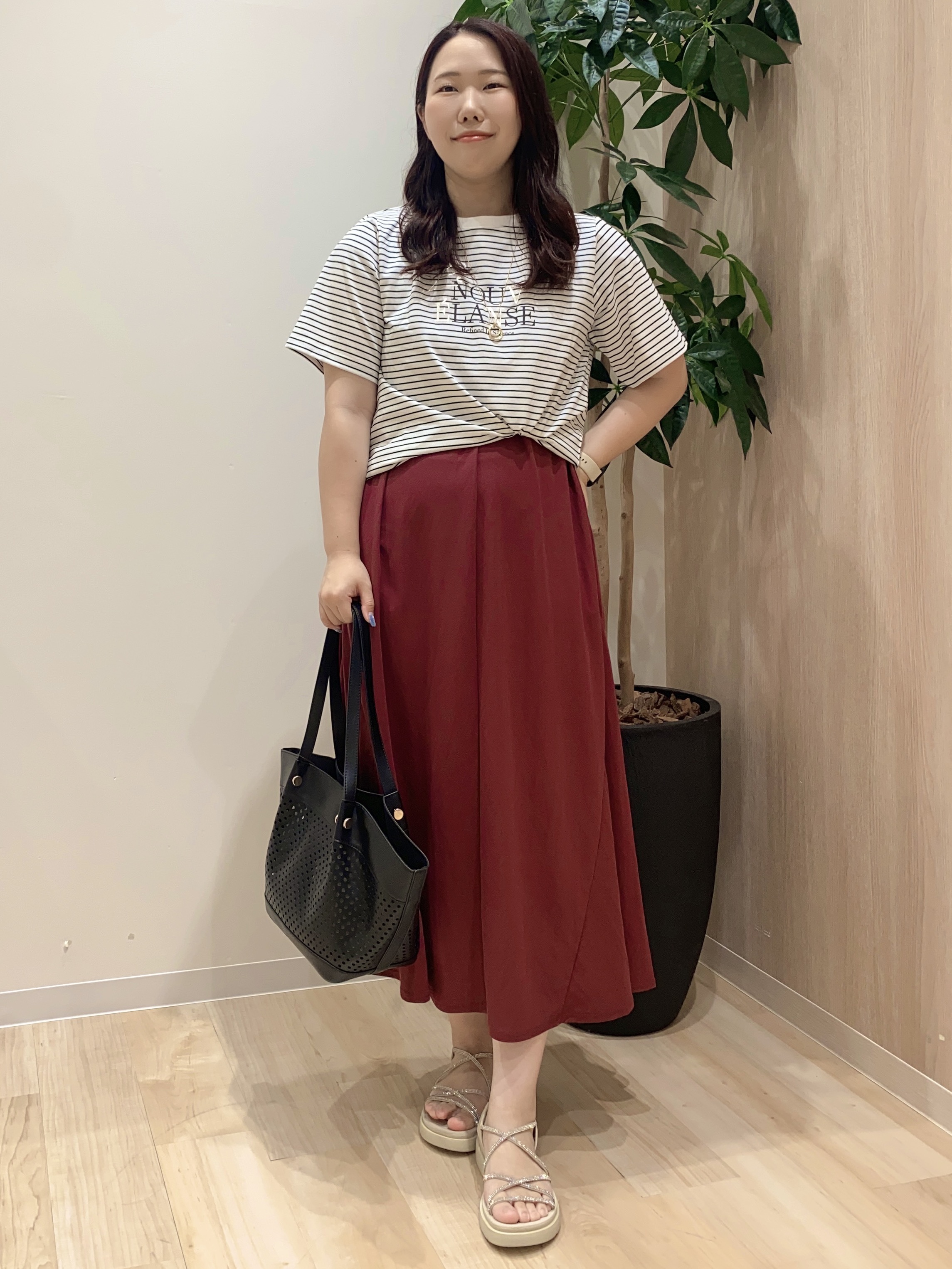 HANAさんの「grove｜【吸水速乾・UVカット・マシンウォッシャブル】ベーシックMIXロゴプリントT」を使ったコーディネート