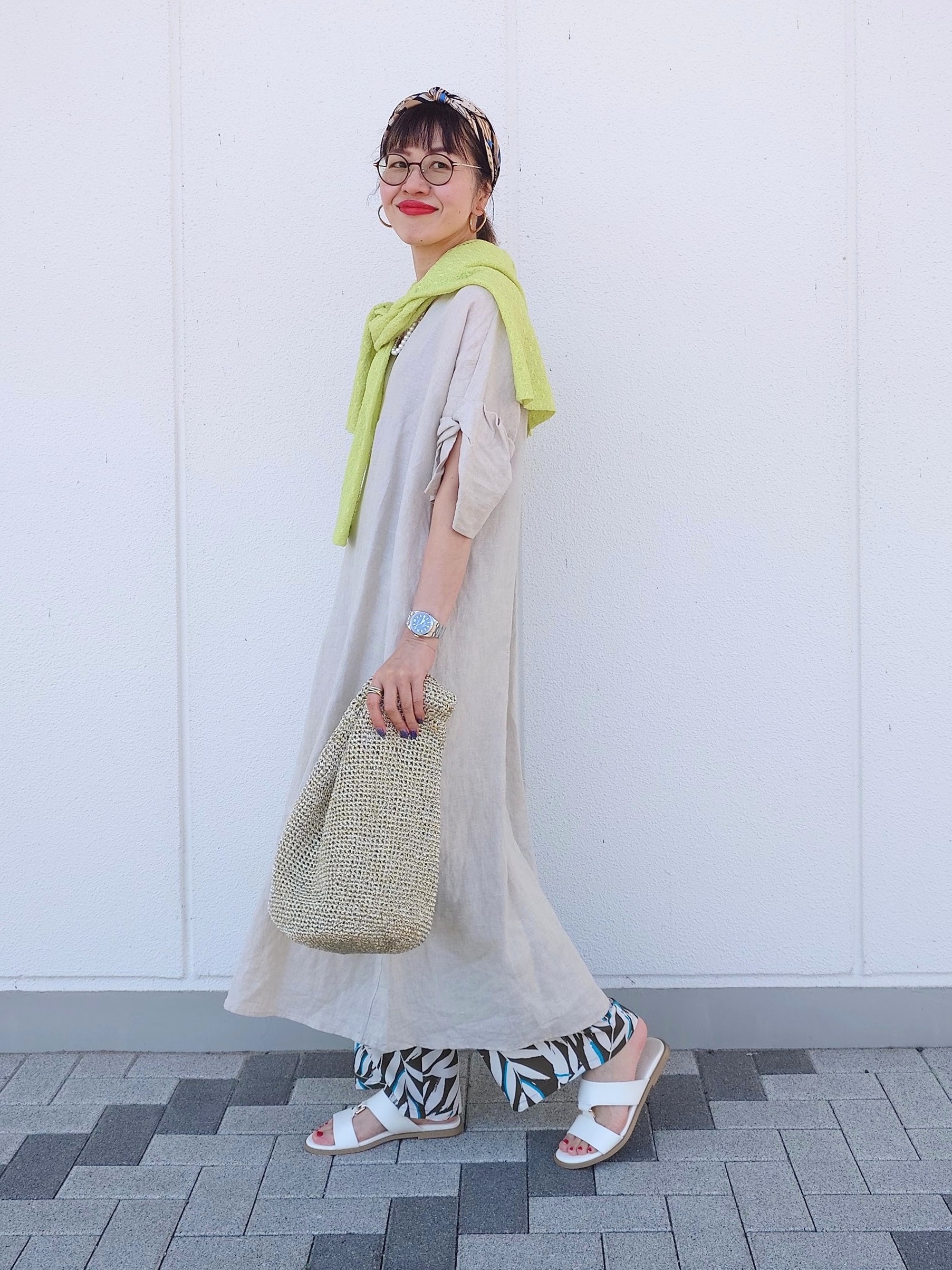 MUTSUKOさんの「UNTITLED｜【TICCA】リネンツイストスリーブワンピース」を使ったコーディネート