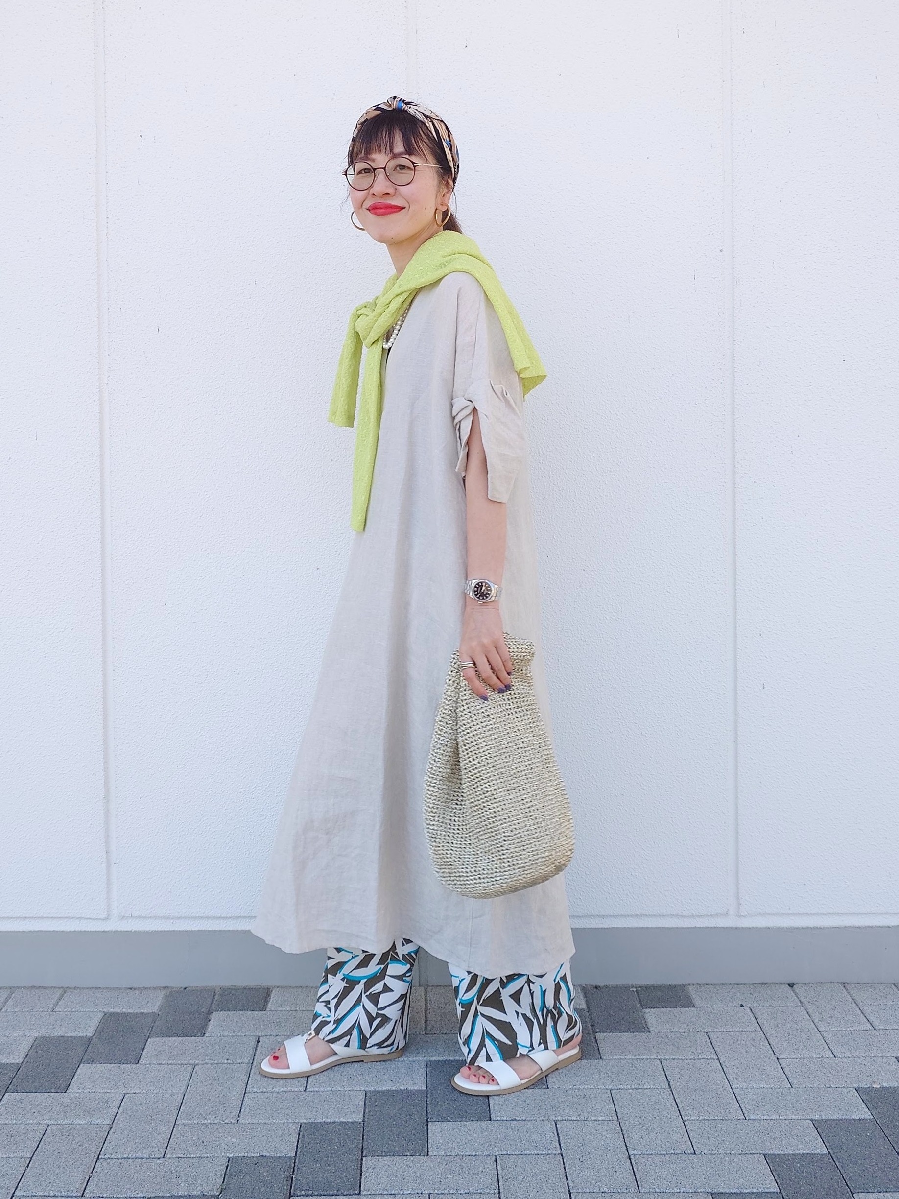 MUTSUKOさんの「UNTITLED｜【TICCA】リネンツイストスリーブワンピース」を使ったコーディネート