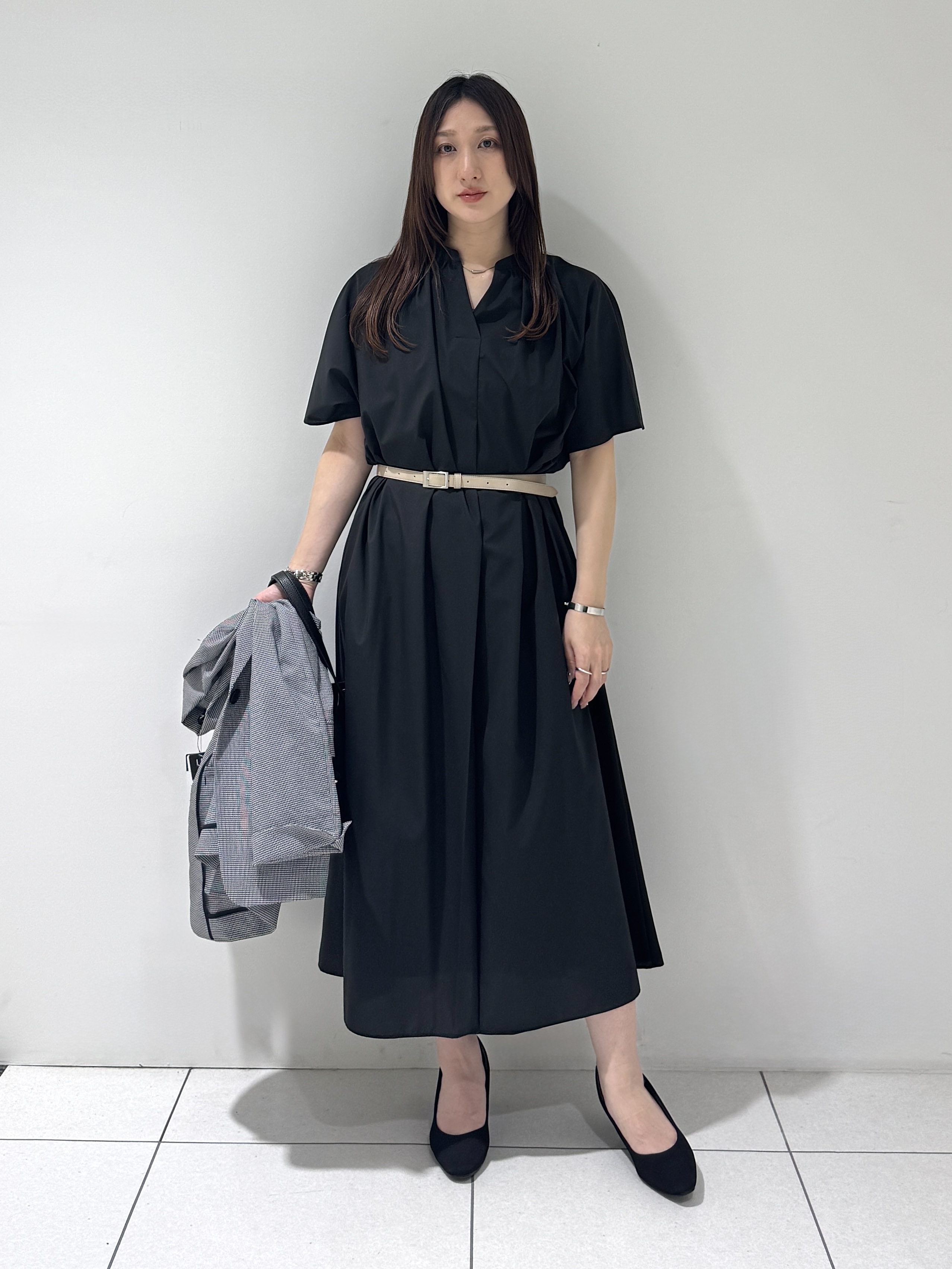 そんさんの「INDIVI｜【接触冷感／透湿／着る日傘】ノーカラージャケット」を使ったコーディネート