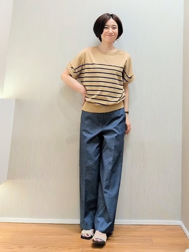 ミズタさんの「UNTITLED｜【肌に張りつきにくい/前後2WAY】ドライタッチコットンプルオーバー」を使ったコーディネート