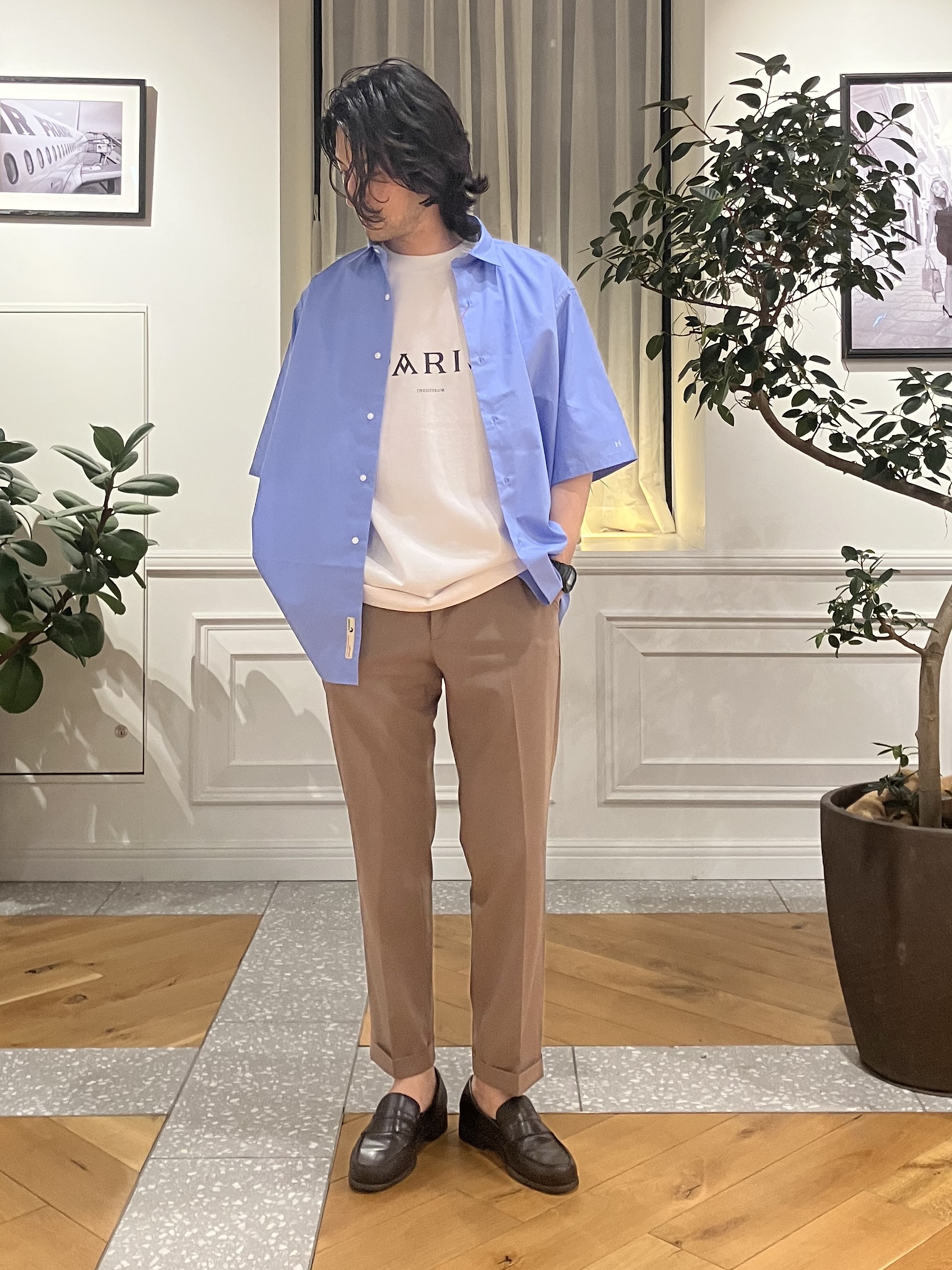 junyaさんの「DRESSTERIOR｜【干場義雅&times;DRESSTERIOR/再入荷】シドグラスシャツ」を使ったコーディネート