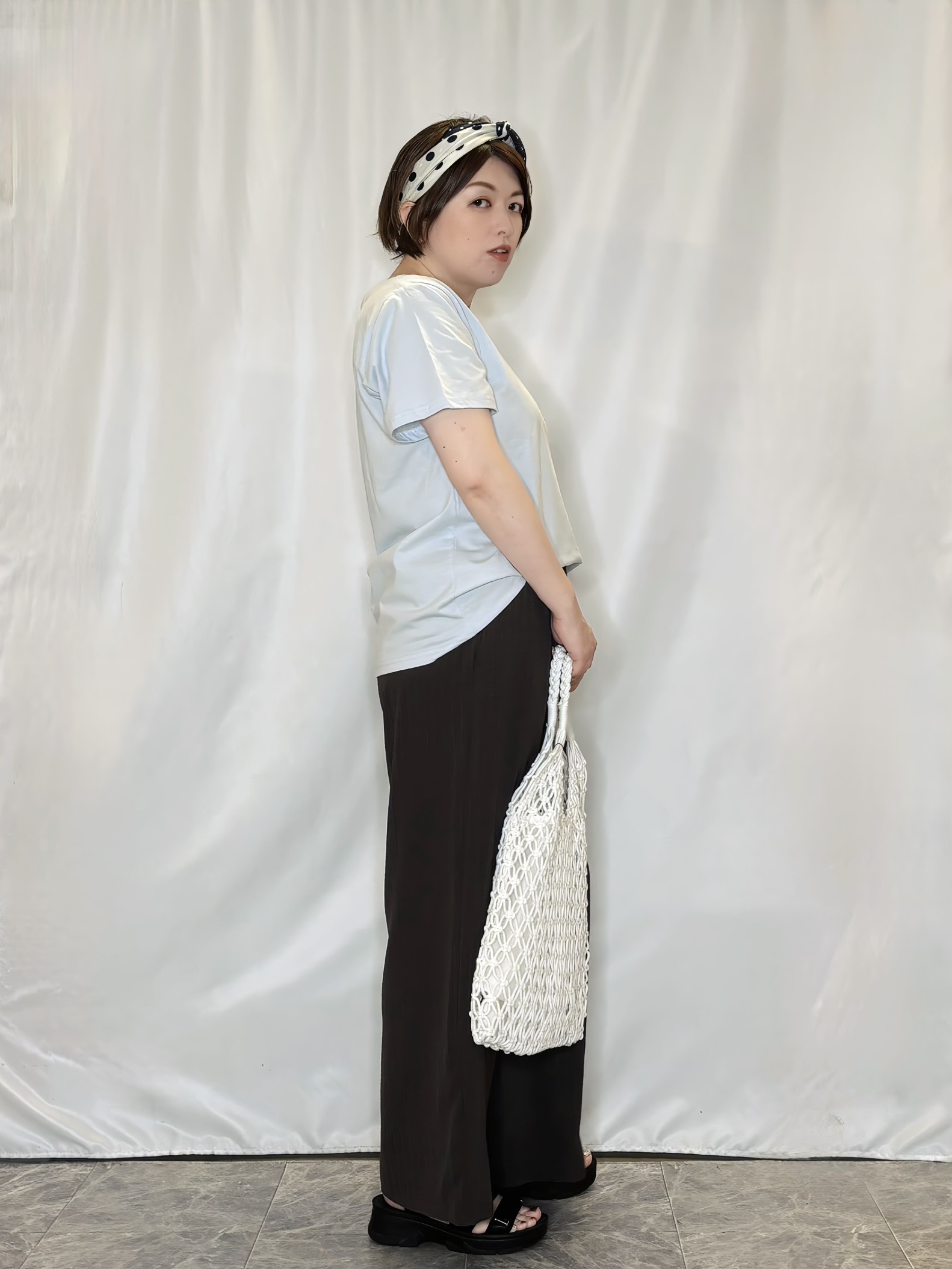 たみさんの「SHOO･LA･RUE｜【洗濯機可/S-LL】夏に快適サラサラ感 大人のプリントTシャツ」を使ったコーディネート