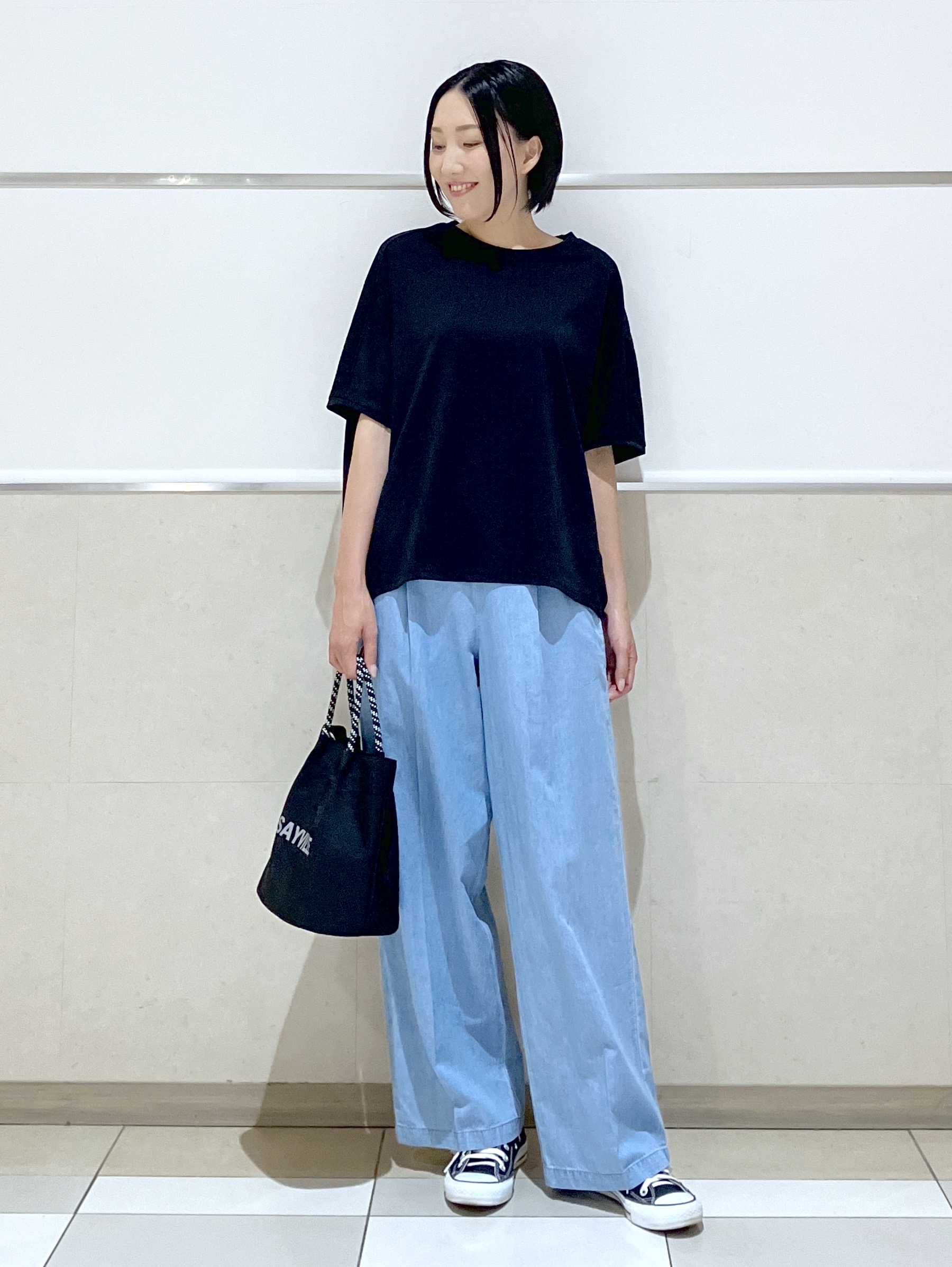 eriko さんの「Dessin｜【汗シミ防止/UVカット】ドルマンスリーブ プルオーバー」を使ったコーディネート