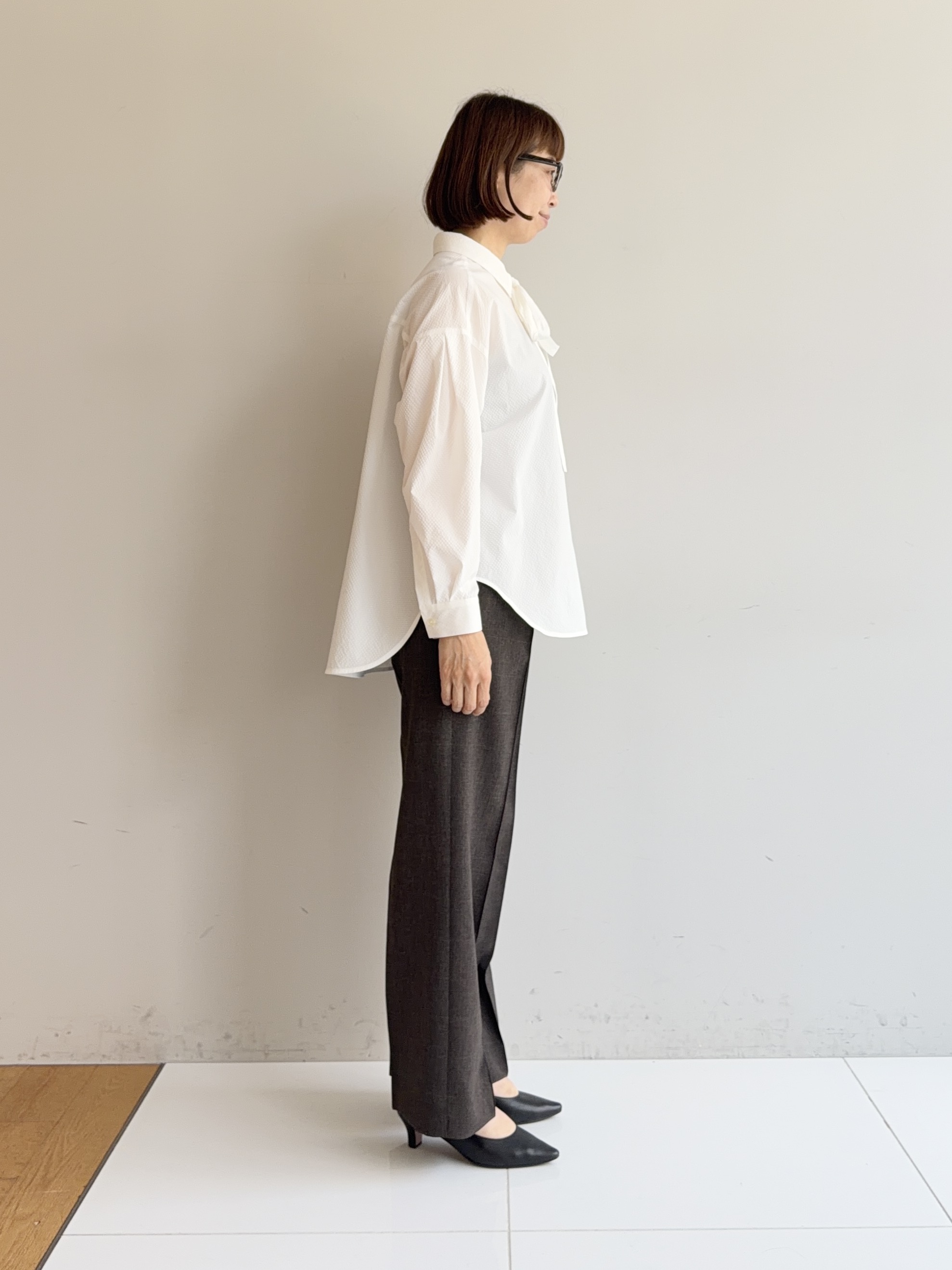 murayamaさんの「INDIVI｜【洗える／UVケア／ベルト付】サッカー素材シャツ」を使ったコーディネート