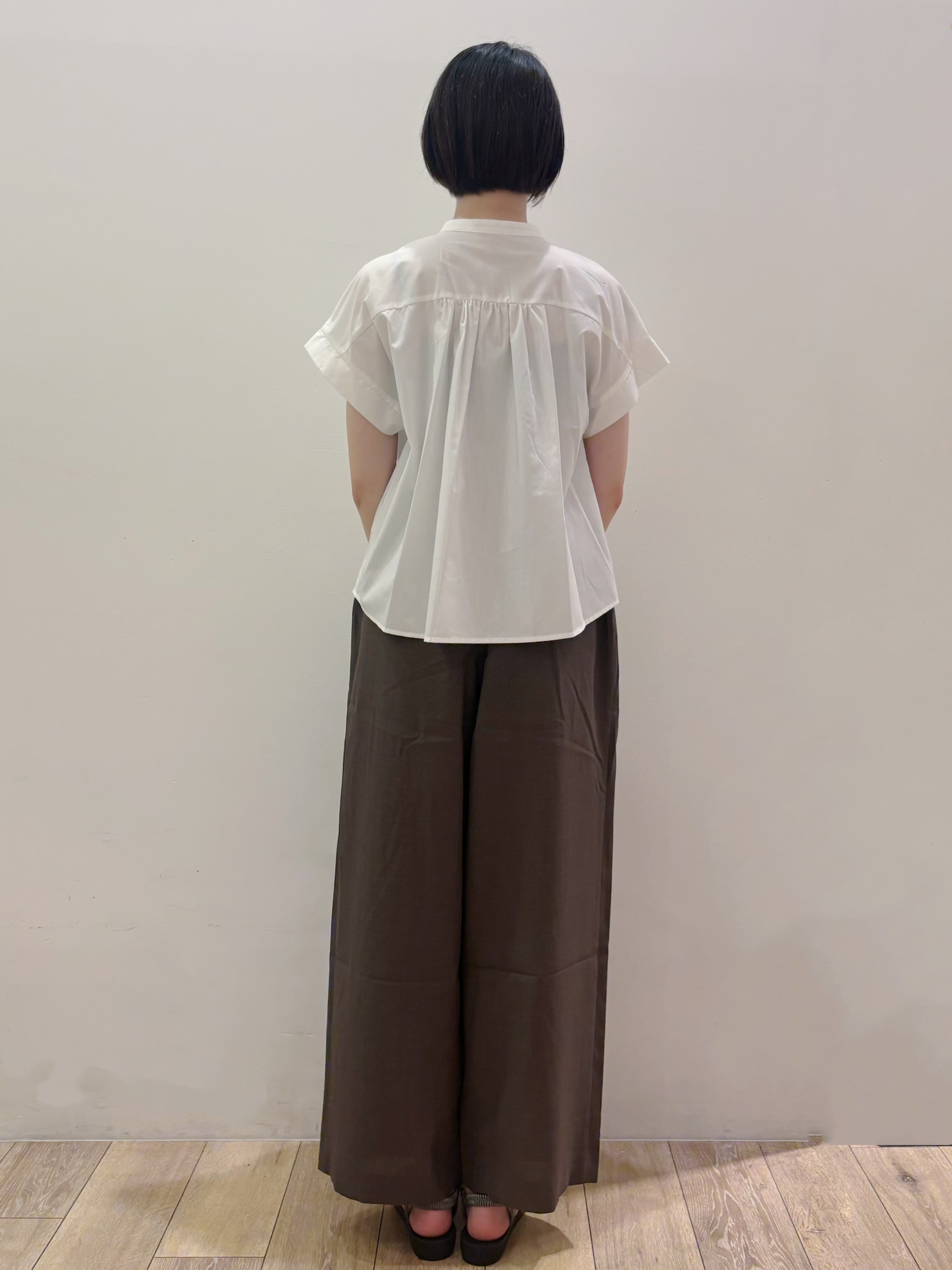 RINさんの「OPAQUE.CLIP｜ピンタックブラウス【洗濯機OK／イージーアイロン】」を使ったコーディネート