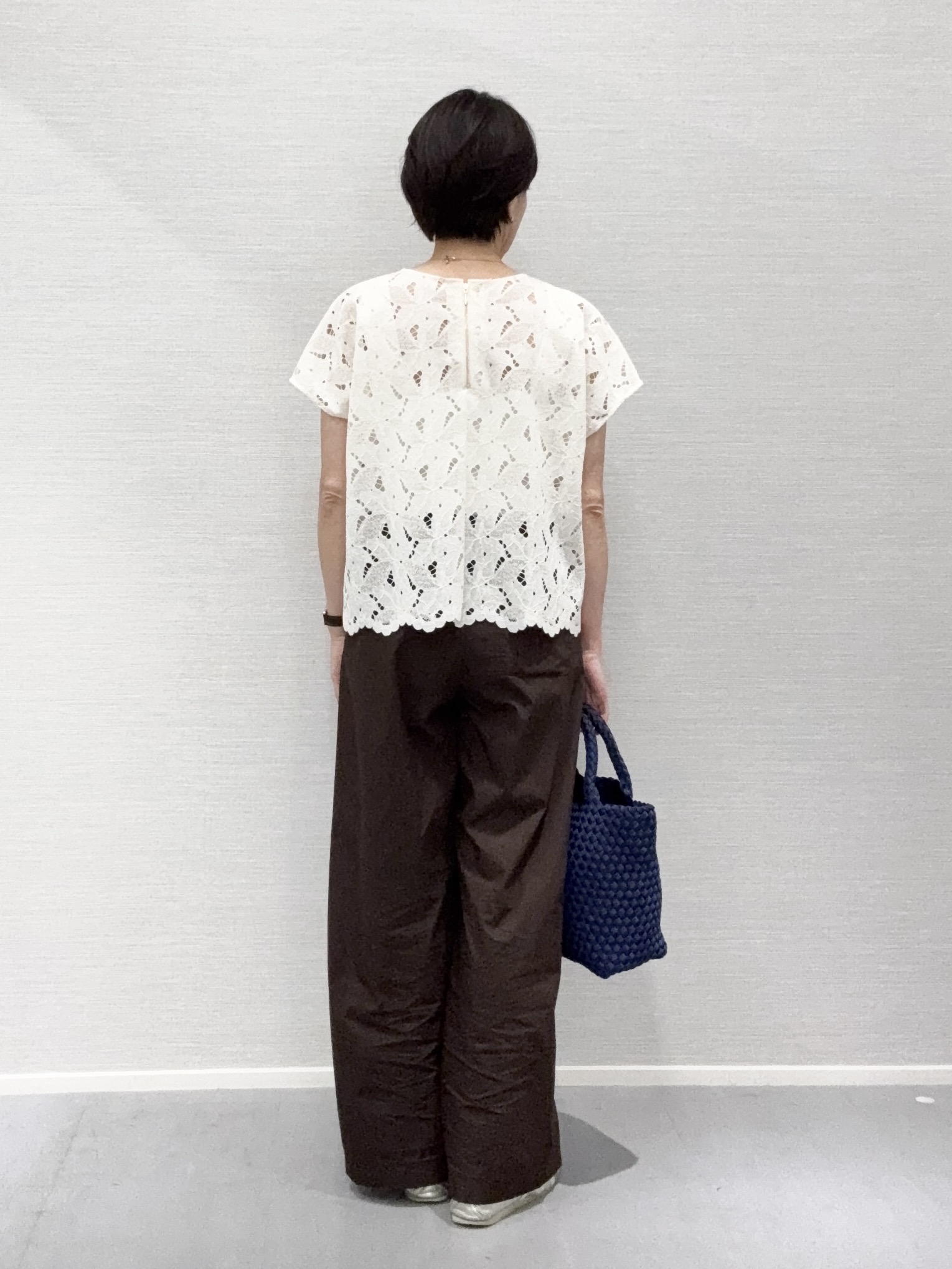Yukoさんの「UNTITLED｜【セットアップ可/品のある透け感】リーフレースブラウス」を使ったコーディネート