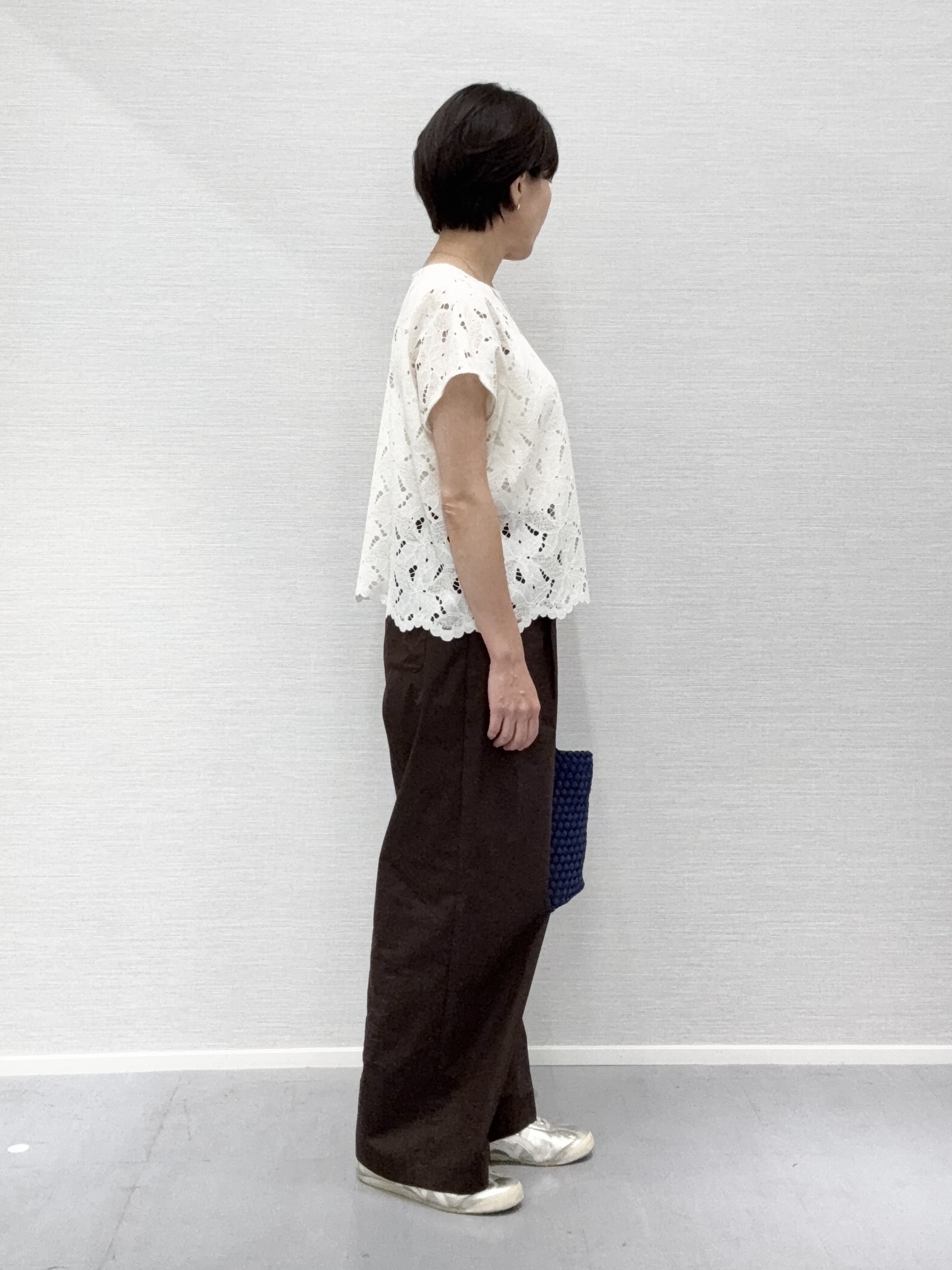 Yukoさんの「UNTITLED｜【セットアップ可/品のある透け感】リーフレースブラウス」を使ったコーディネート