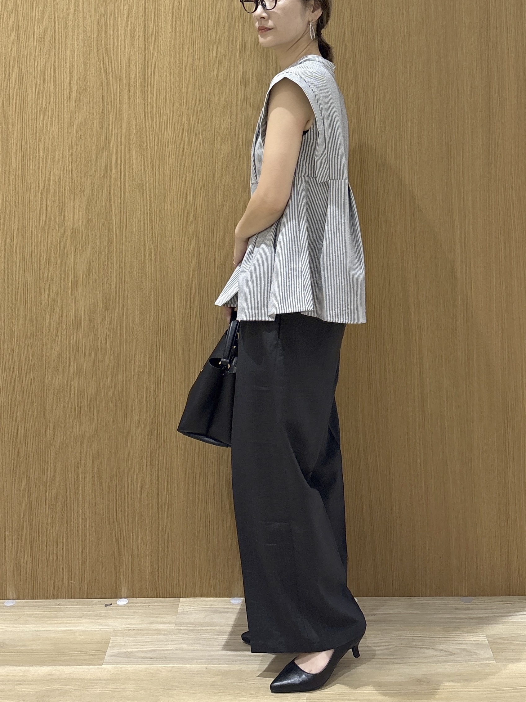 たけねぇさんの「OPAQUE.CLIP｜『STORY Web7月掲載』ペプラムブラウス《通気性／吸水速乾／UVケア／防シワ／洗濯機OK》」を使ったコーディネート