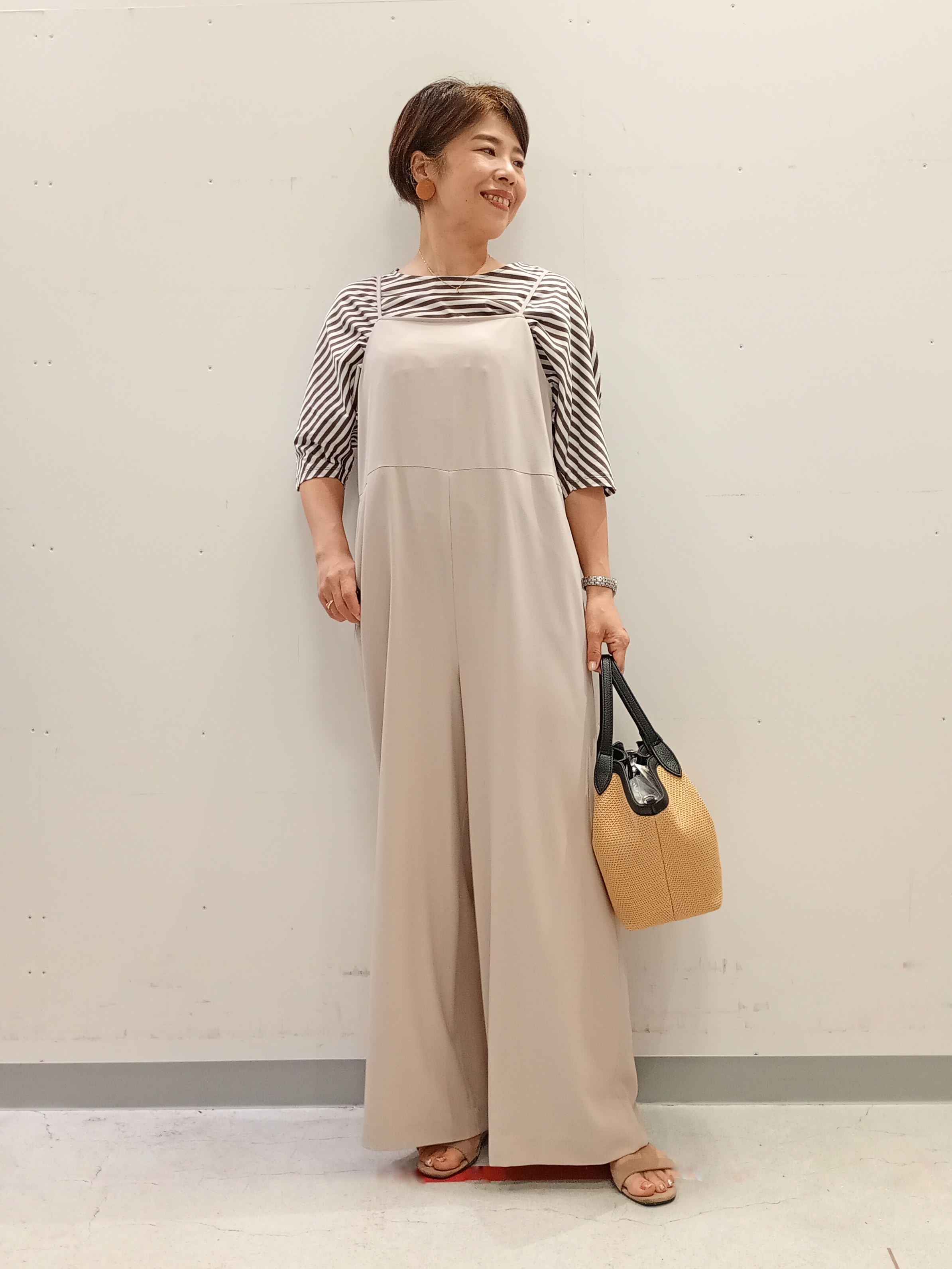 Kさんの「INDIVI｜【着る日傘】キャミソールサロペット」を使ったコーディネート
