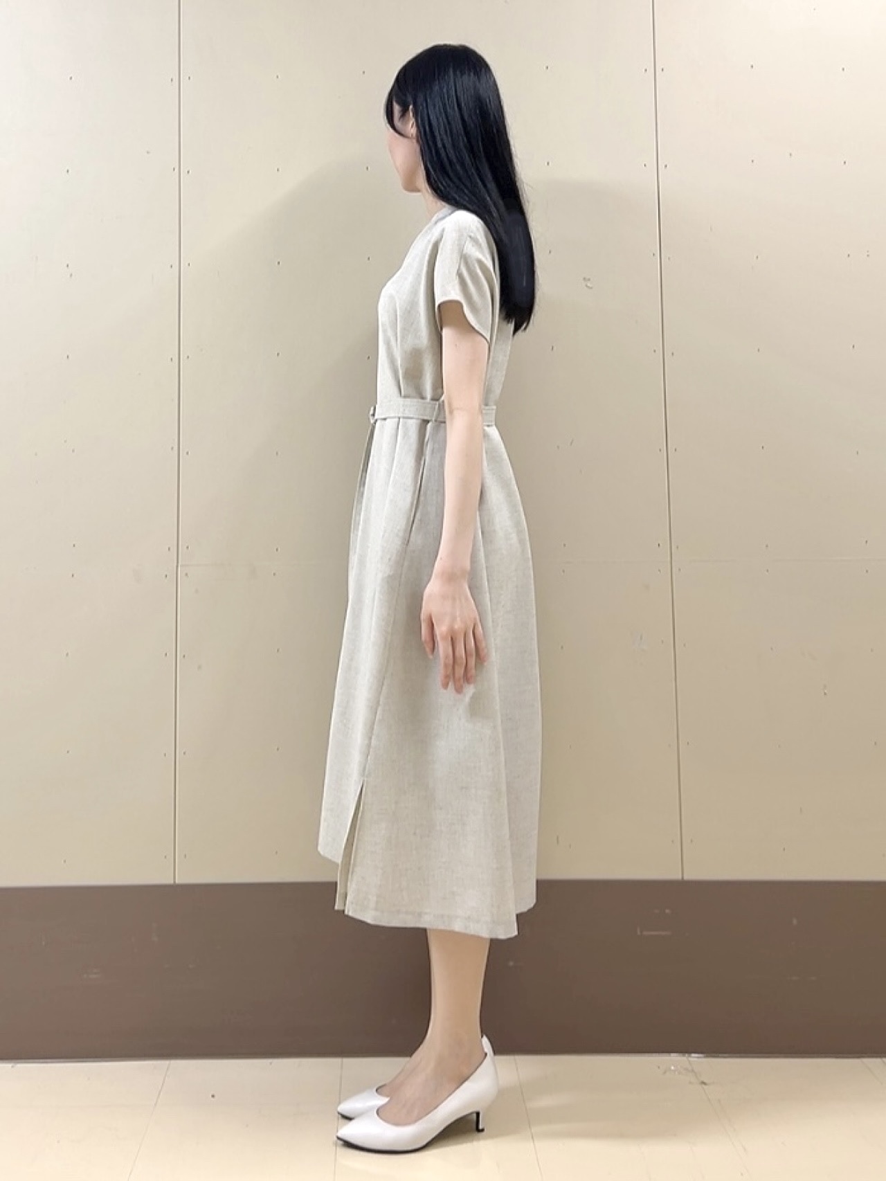 sechiさんの「UNTITLED｜◆【さらりと快適/セットアップ可/UV/接触冷感】スラブカラーレスジャケット」を使ったコーディネート