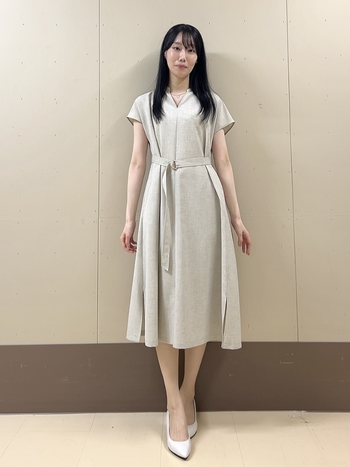 sechiさんの「UNTITLED｜◆【さらりと快適/セットアップ可/UV/接触冷感】スラブカラーレスジャケット」を使ったコーディネート