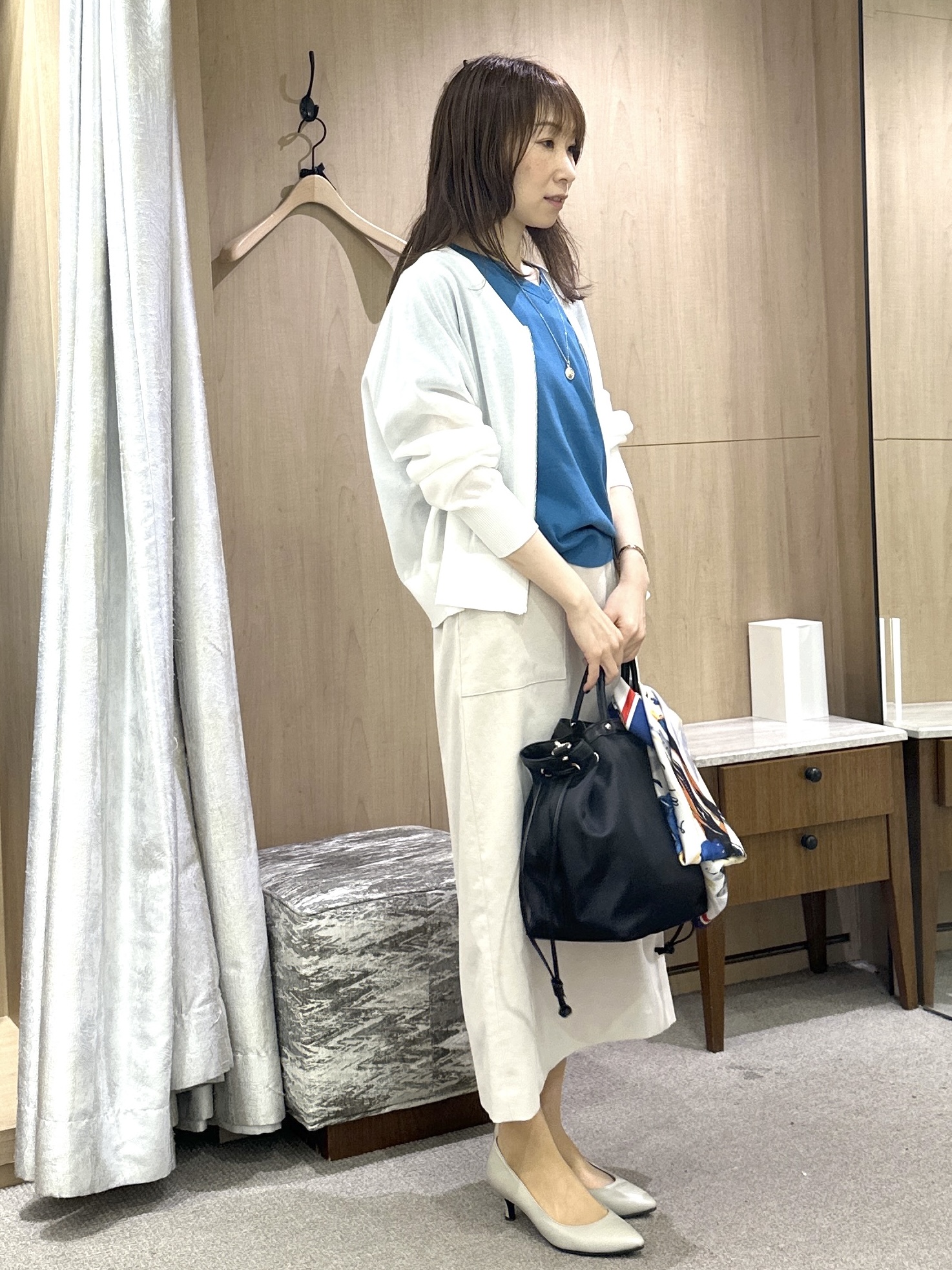 Miwaさんの「UNTITLED｜【肌に張りつきにくい/前後2WAY】ドライタッチコットンプルオーバー」を使ったコーディネート