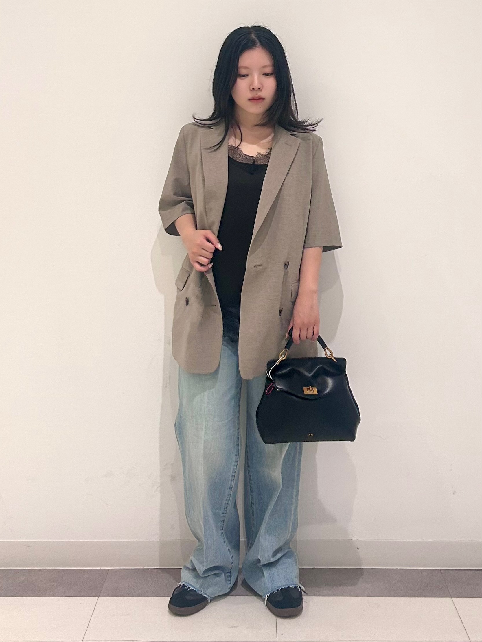 とりみさんの「DRESSTERIOR｜レースドッキングキャミソール」を使ったコーディネート