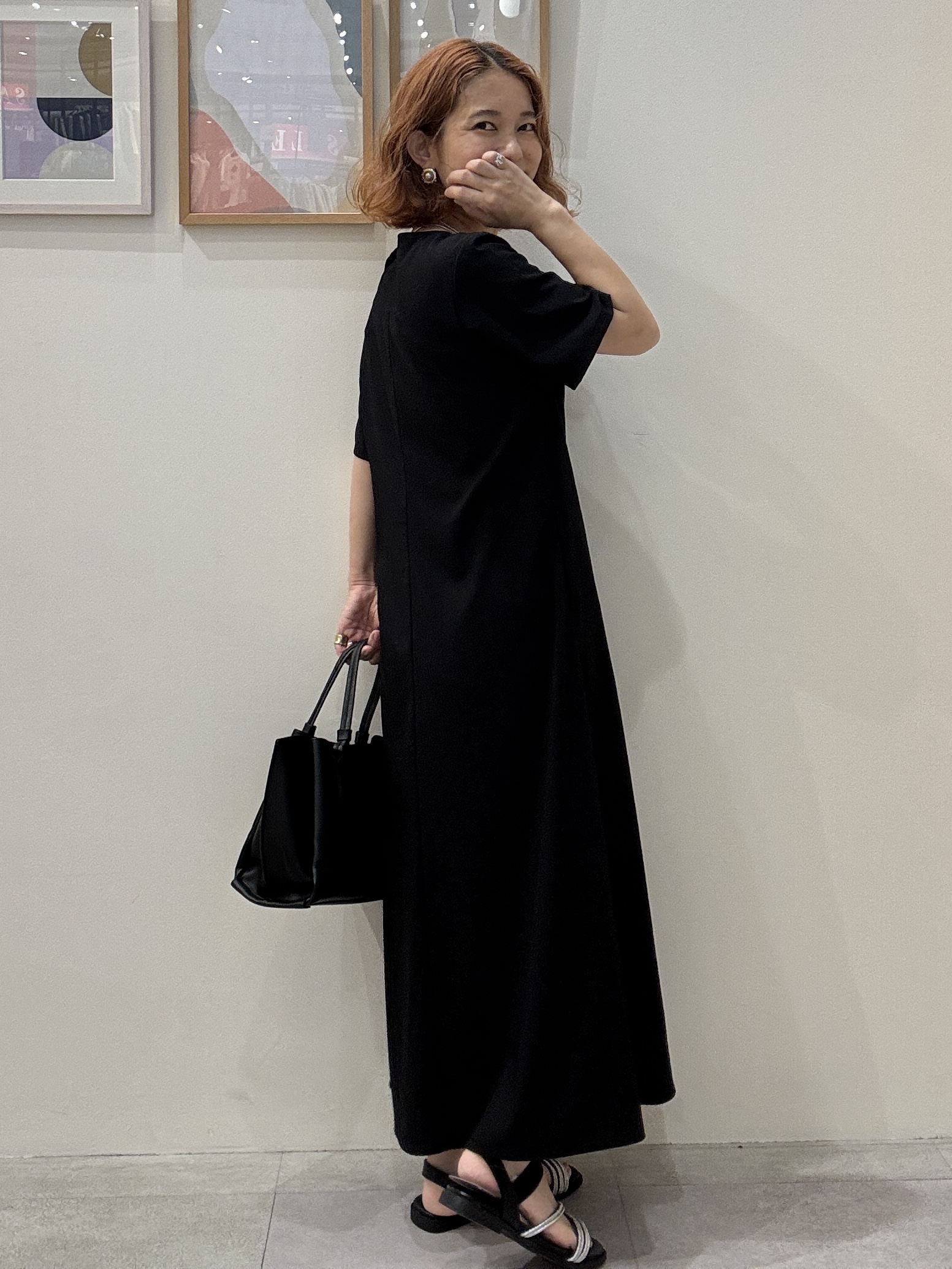 たけぴさんの「SHOO･LA･RUE｜【S-LL/洗濯機可/セットアップ可】軽凛(かろりん) 切替ワンピース」を使ったコーディネート