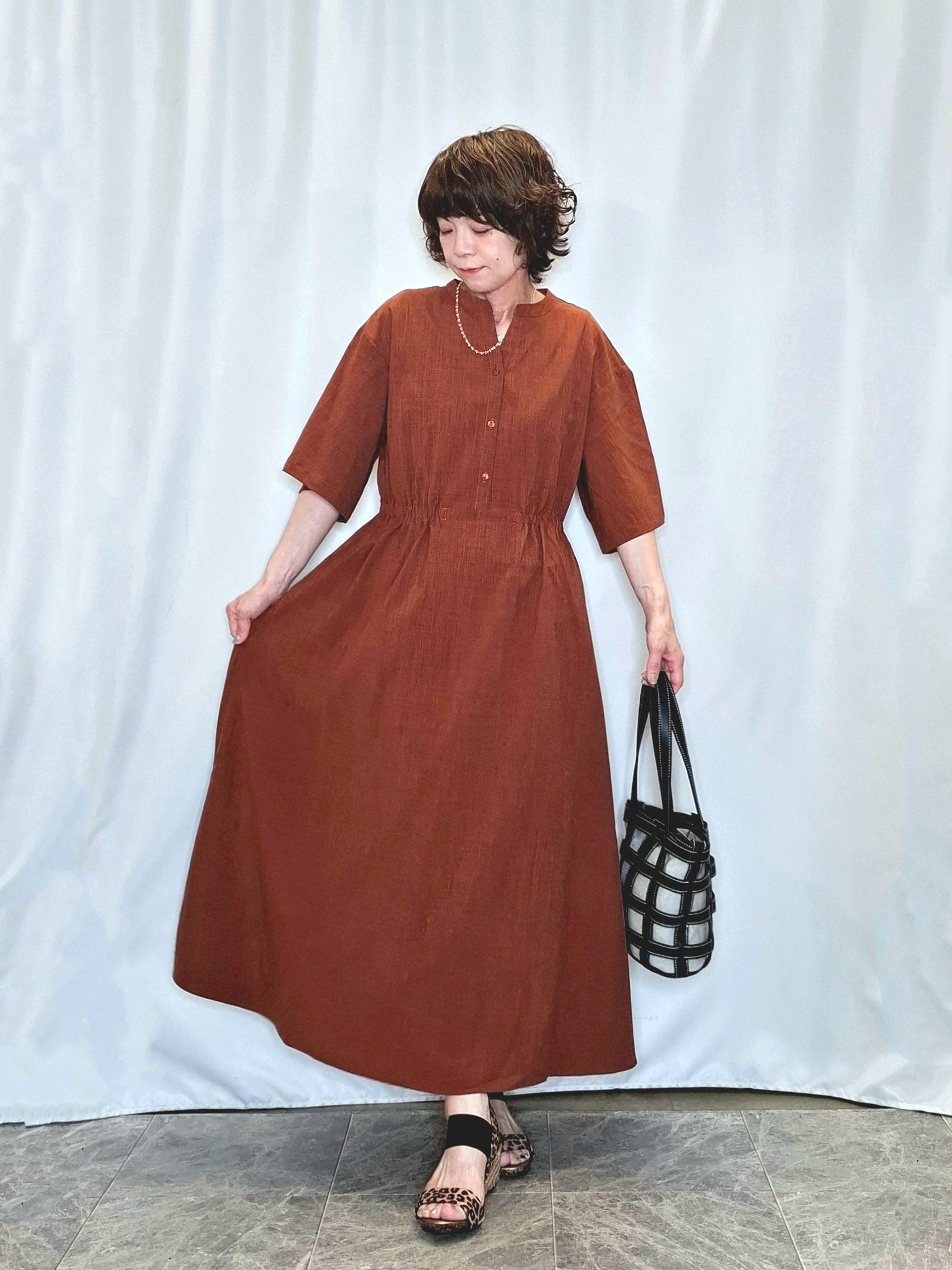 ぬーさんの「SHOO･LA･RUE｜【洗濯機可/S-LL】オンにもオフにも マルチに使えるボタンレスカーディガン」を使ったコーディネート
