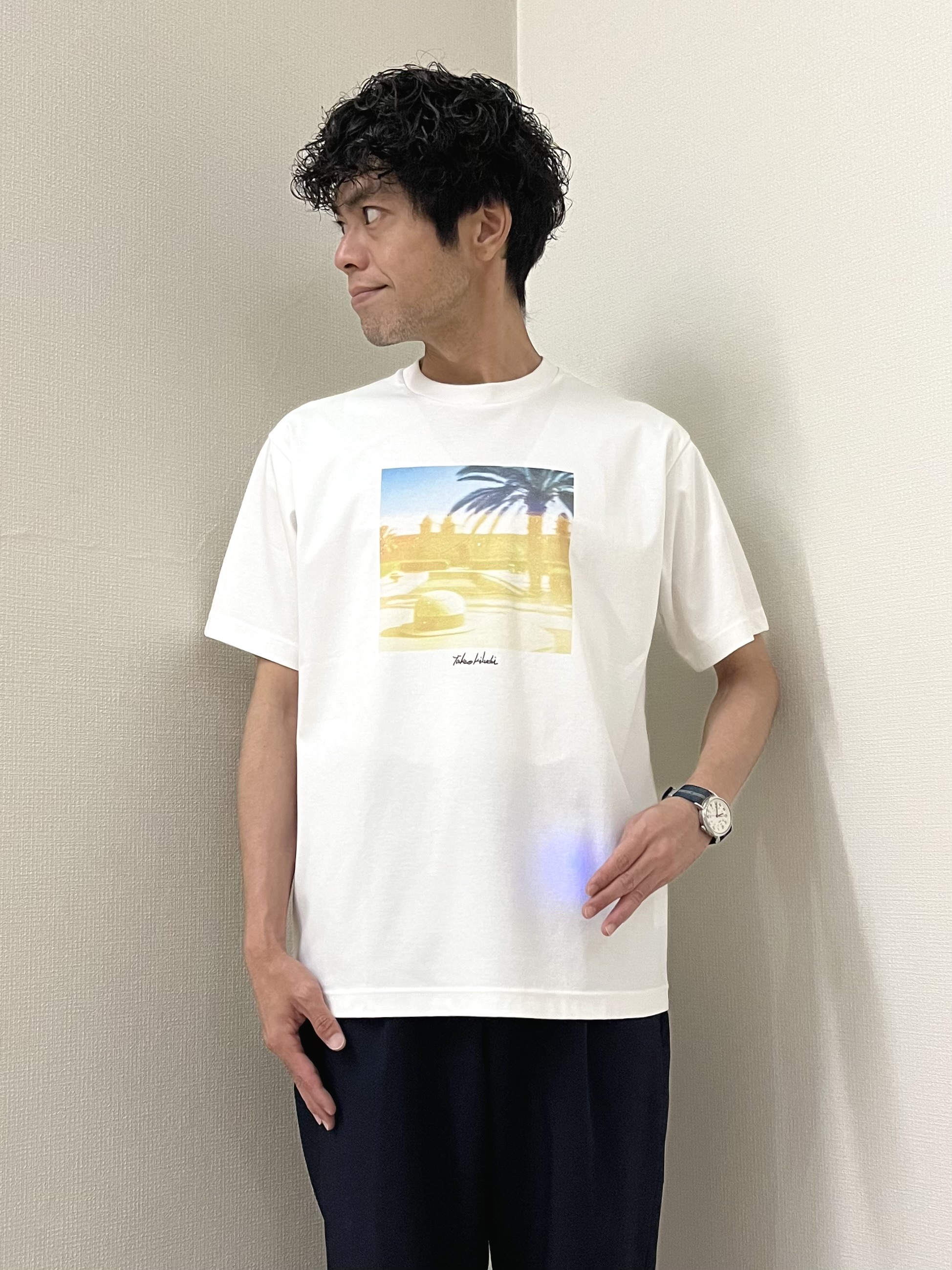 URAさんの「TAKEO KIKUCHI｜【BOWLER HAT LABEL】トロピカルフローラル レーヨンシャツ」を使ったコーディネート