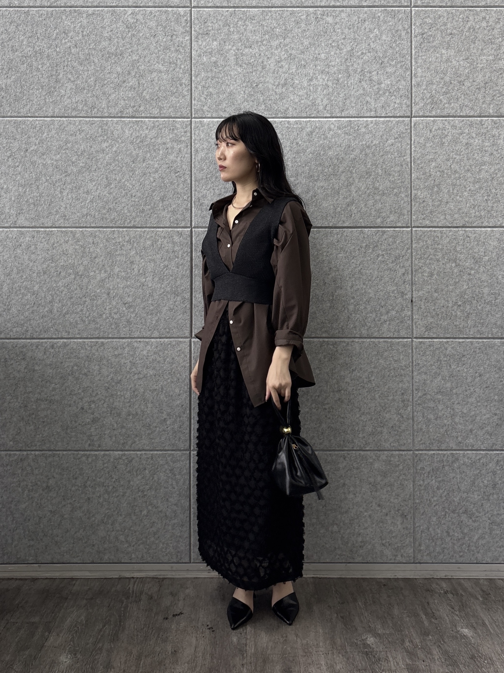 rinaさんの「INDIVI｜タイムレスフォルムシャツ」を使ったコーディネート