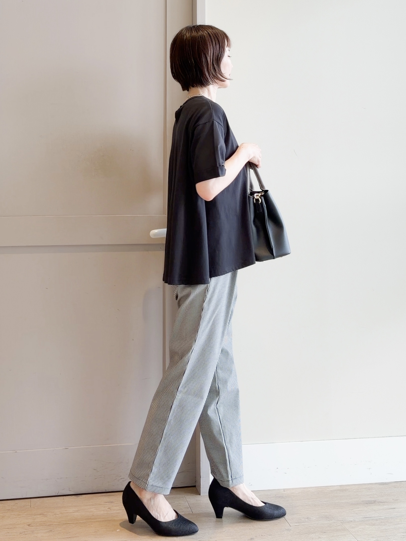 yamakoさんの「grove｜【遮熱／吸水速乾／UVカット】フレアシルエットTシャツ」を使ったコーディネート