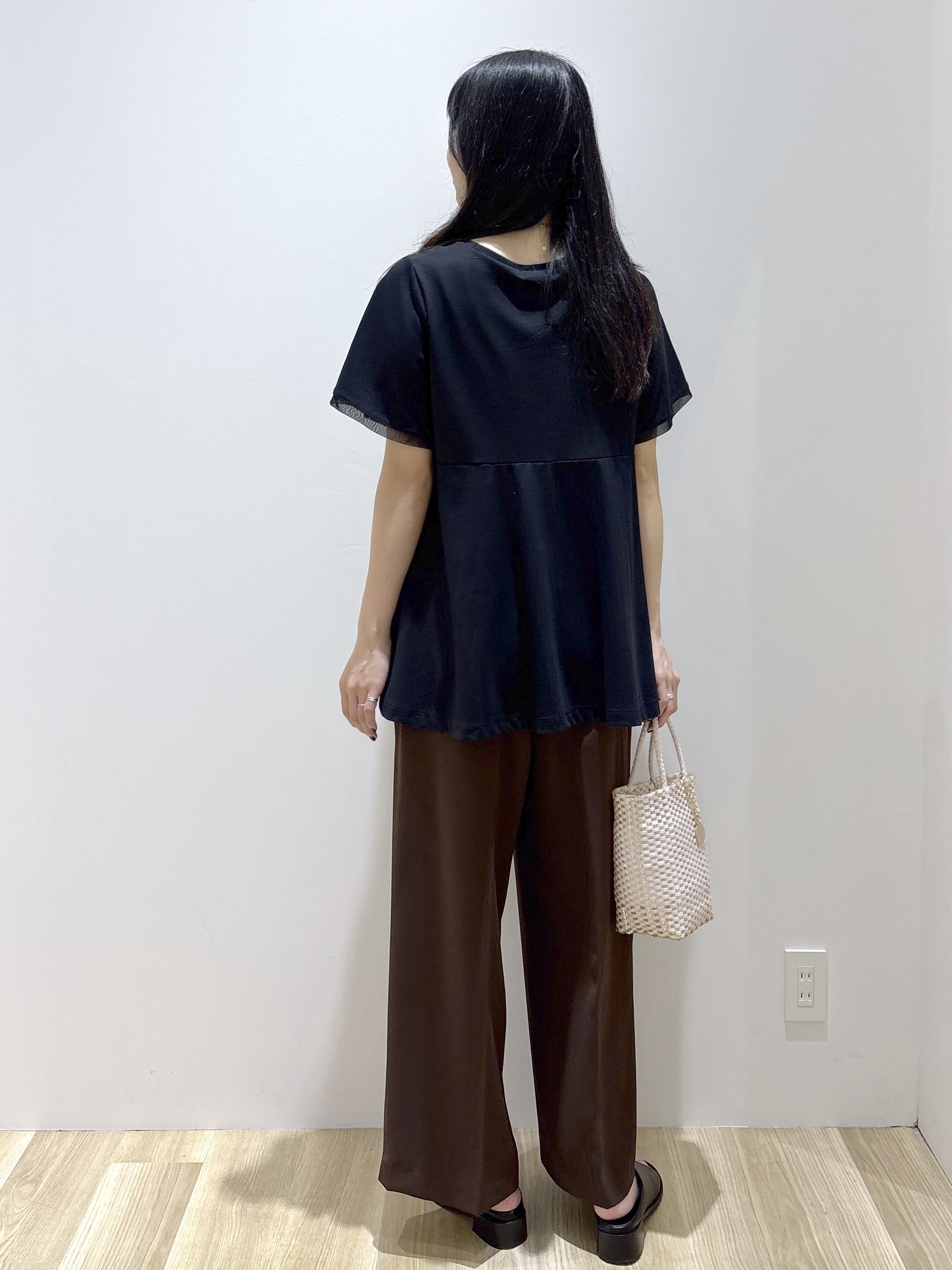 sachikoさんの「OPAQUE.CLIP｜【接触冷感／UV】着る冷感スーパーアイス ペプラムカットソー《洗濯機OK》」を使ったコーディネート