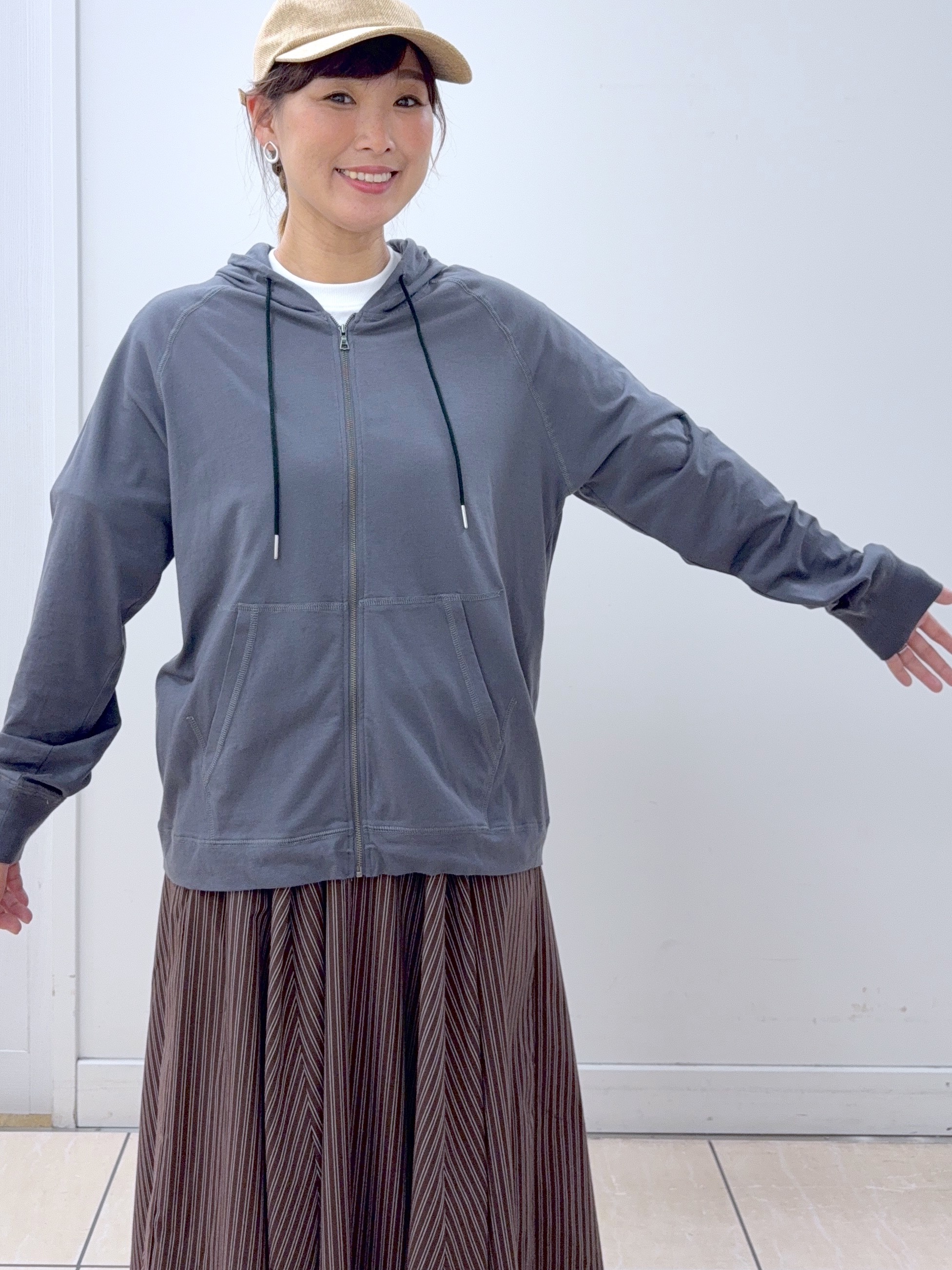 Osawaさんの「Dessin｜麻調キャップ」を使ったコーディネート