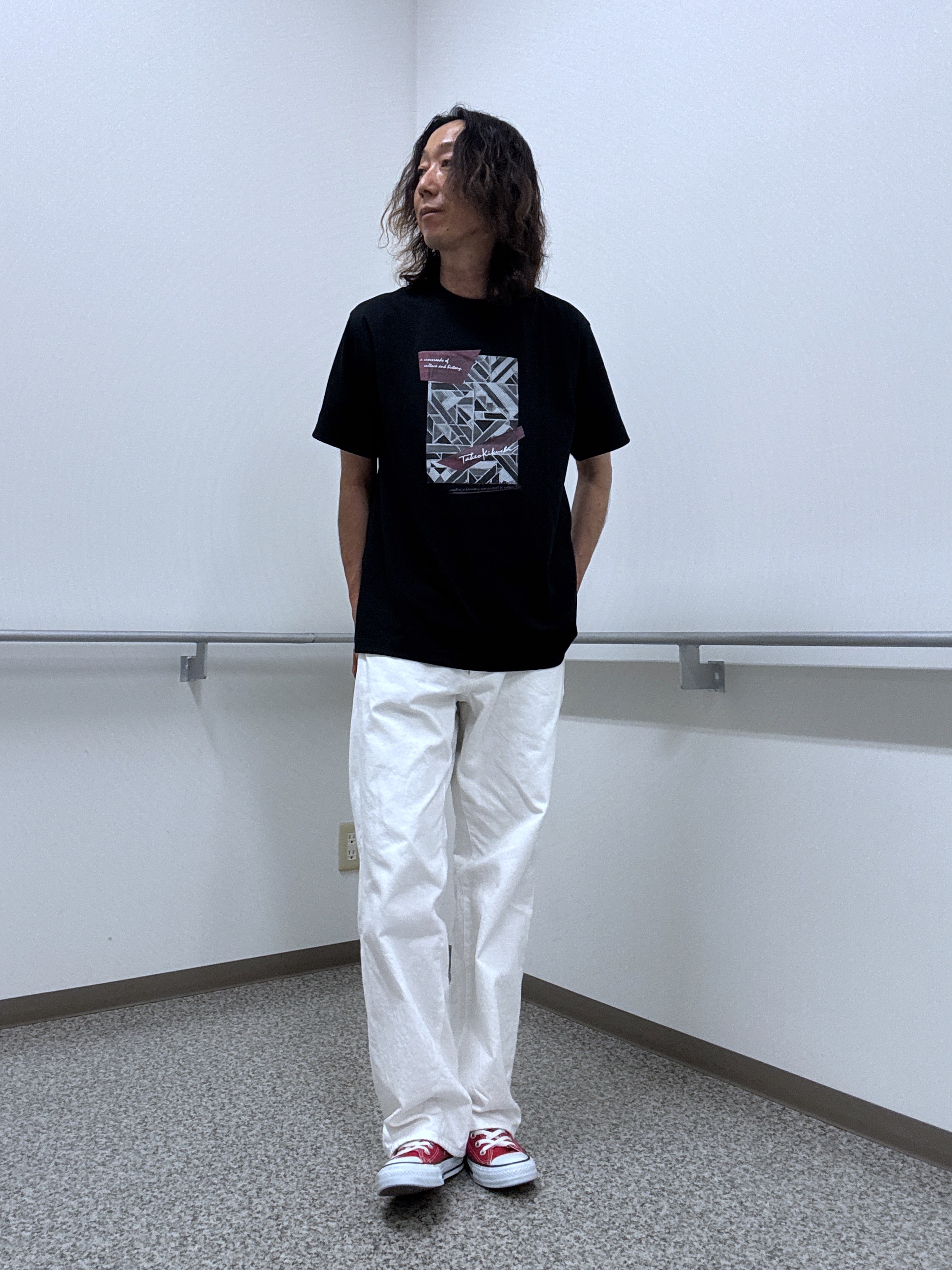 おーのさんの「TAKEO KIKUCHI｜【日本製】DotAir（R）サッカー7分袖シャツ」を使ったコーディネート