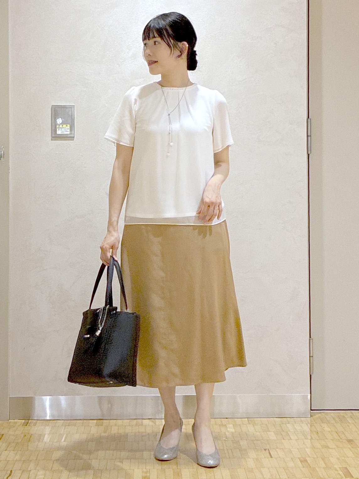  beni_gingerさんの「Reflect｜【S-4Lサイズ/UVカット／接触冷感】シフォンジャージブラウス」を使ったコーディネート