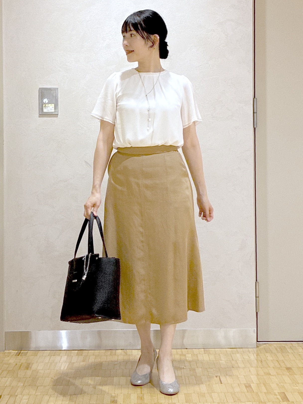  beni_gingerさんの「Reflect｜【S-4Lサイズ/UVカット／接触冷感】シフォンジャージブラウス」を使ったコーディネート