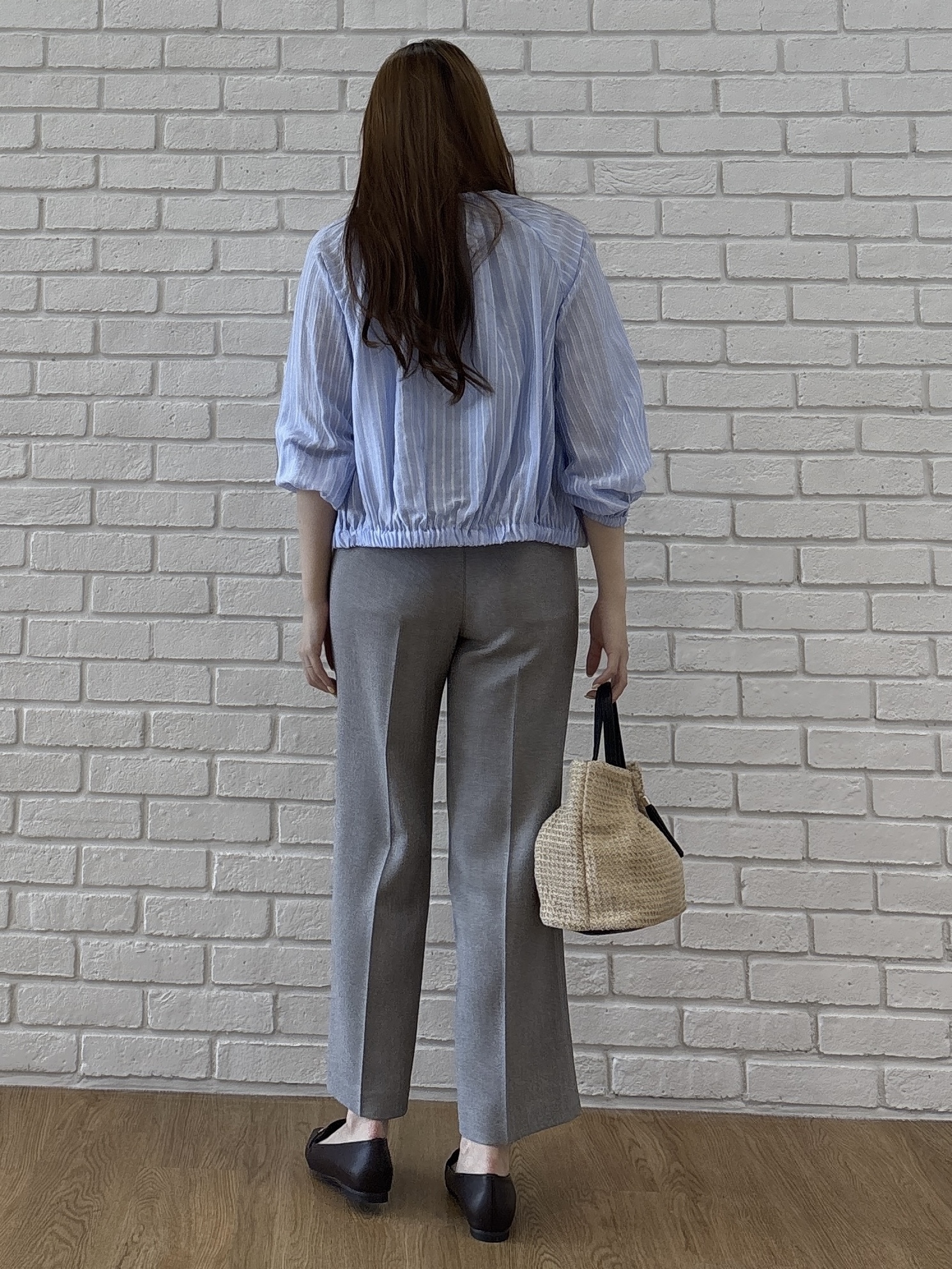 sayaさんの「grove｜気温調整にも◎ブラウス感覚で羽織れるシアーブルゾン」を使ったコーディネート