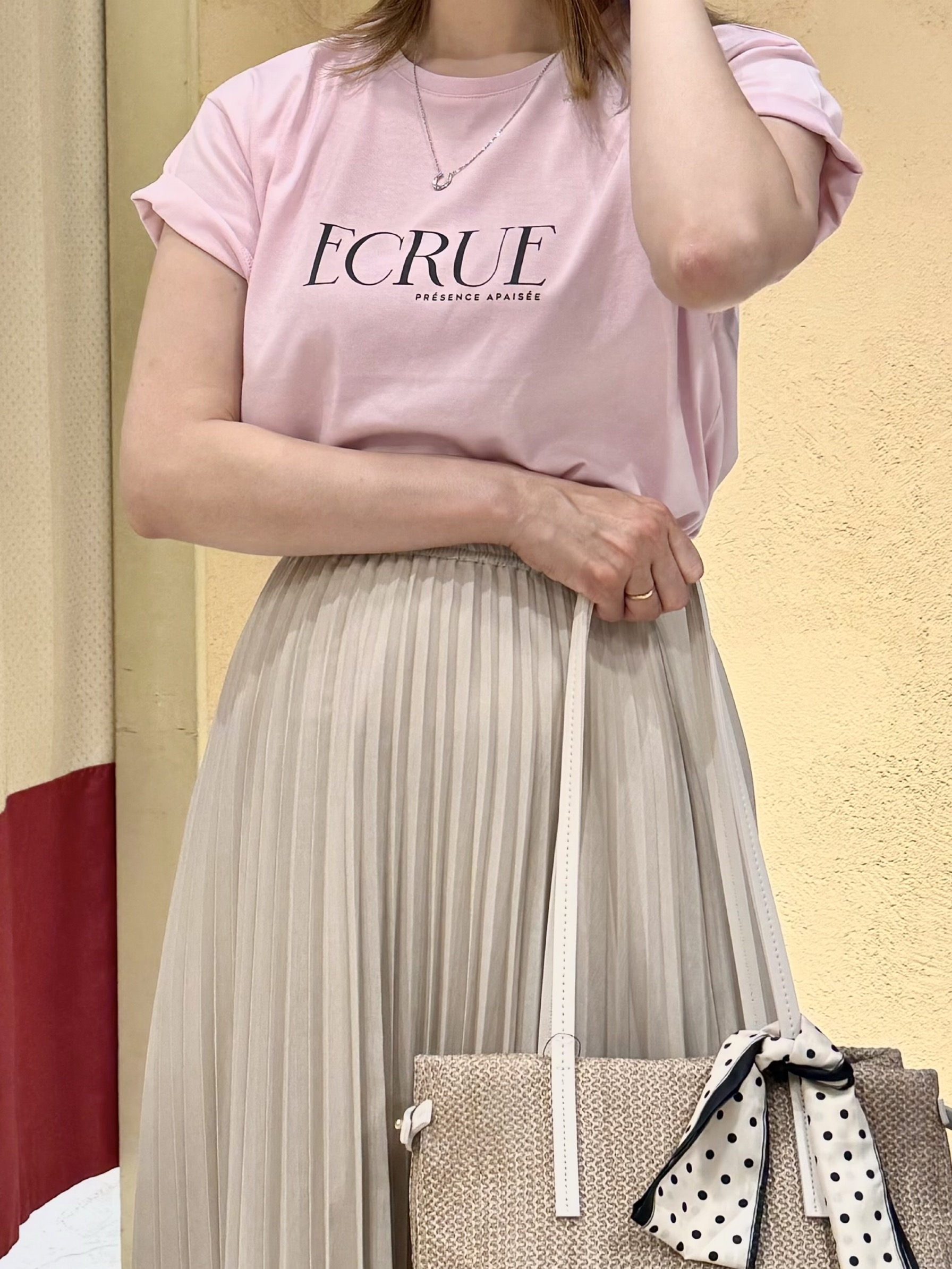 さち。さんの「grove｜【遮熱／吸水速乾／UVカット】ベーシックロゴTシャツ」を使ったコーディネート