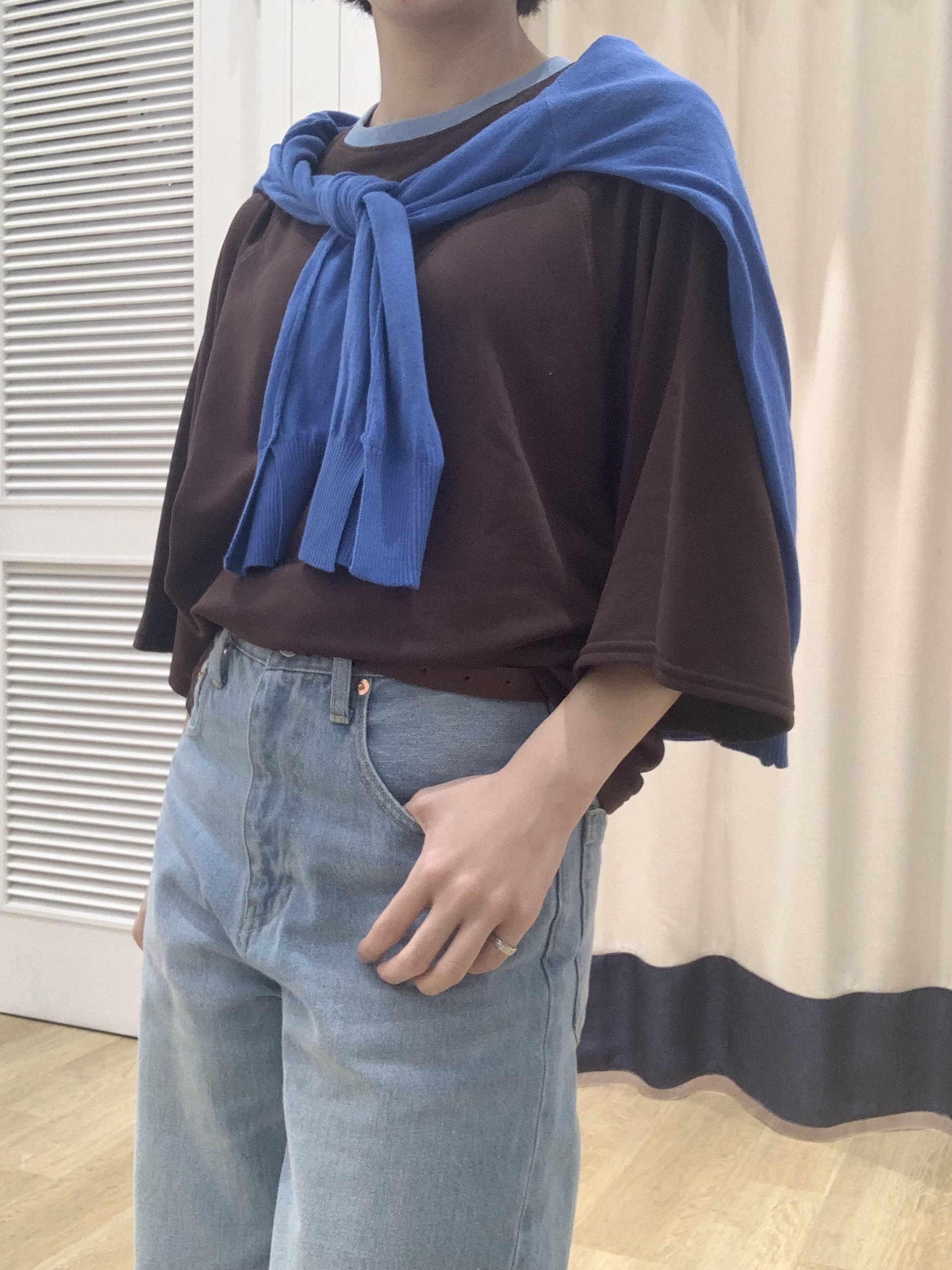 IMARIさんの「Dessin｜シアー裏毛 バイカラーカットソー」を使ったコーディネート