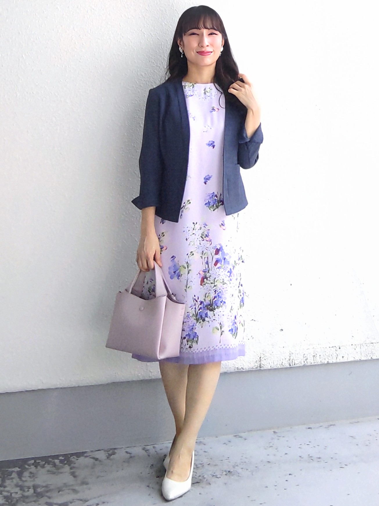keinaさんの「SunaUna｜【袖シアー】花柄パフスリーブワンピース」を使ったコーディネート