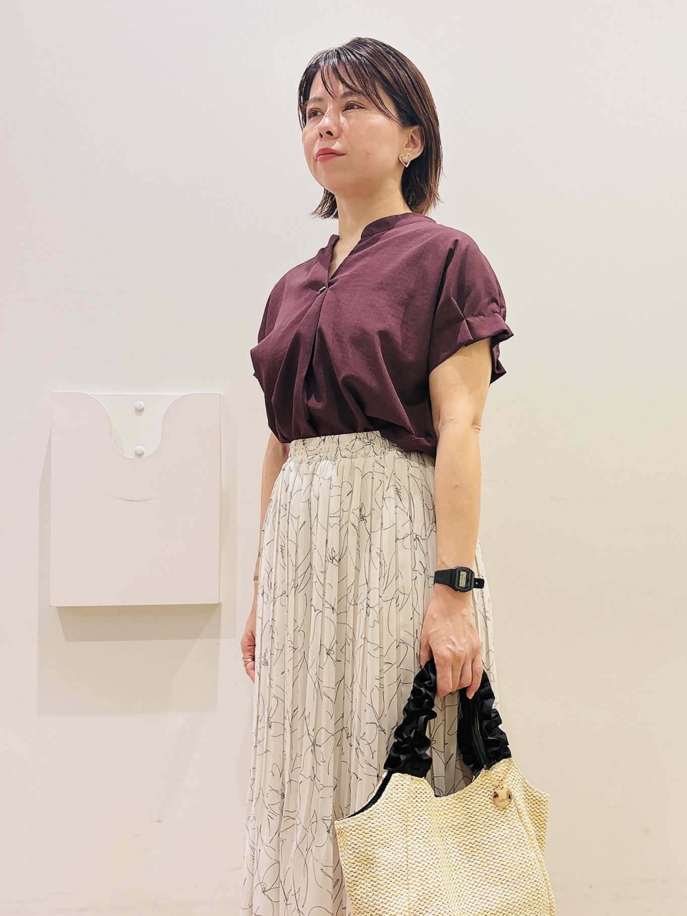 YUKOさんの「index｜【接触冷感／吸水速乾】タックスキッパーブラウス《防シワ／イージーアイロン／洗濯機OK／9col》」を使ったコーディネート
