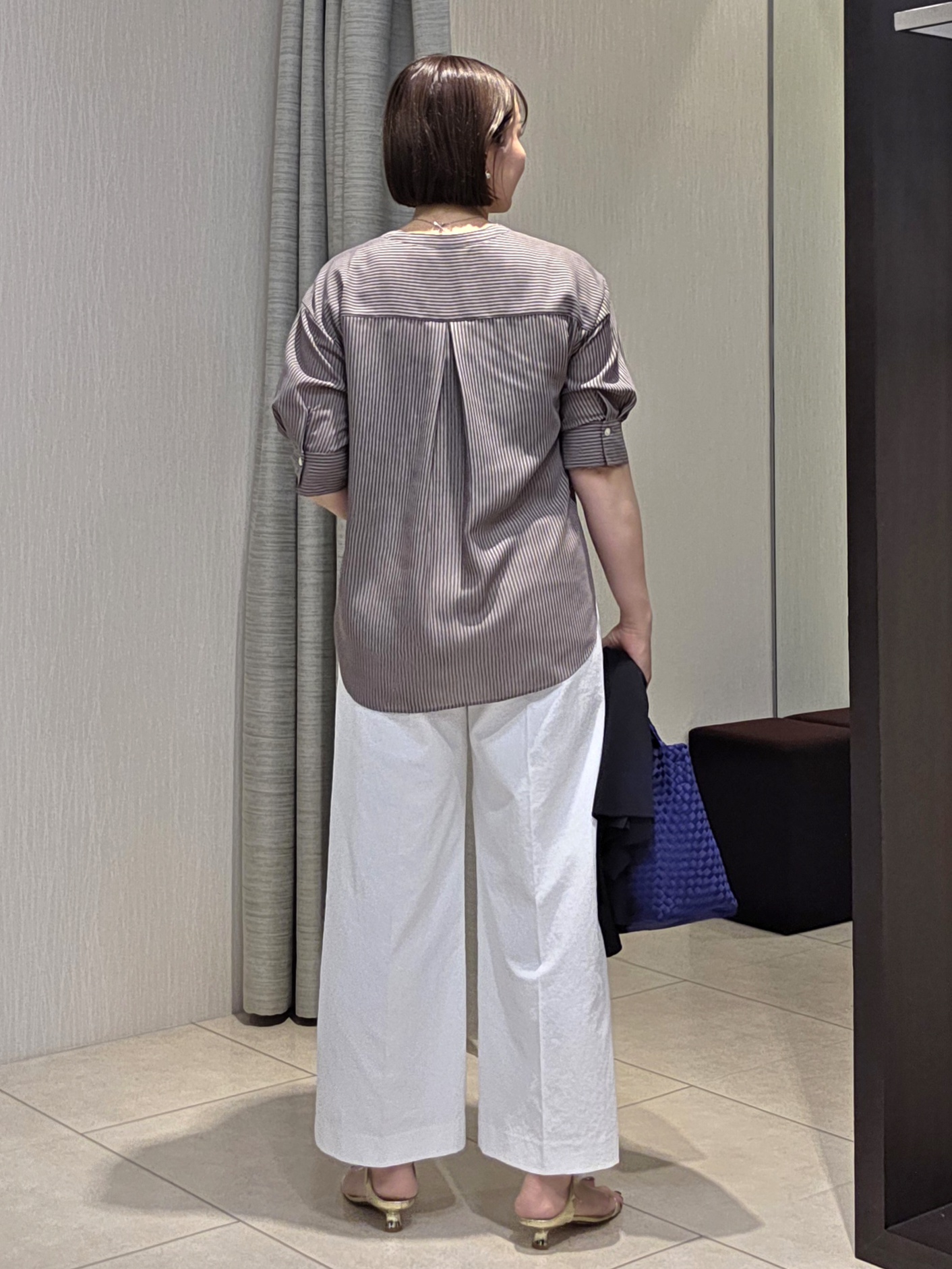 naokoさんの「UNTITLED｜【接触冷感/通気性/洗える】フロントフリルブラウス」を使ったコーディネート