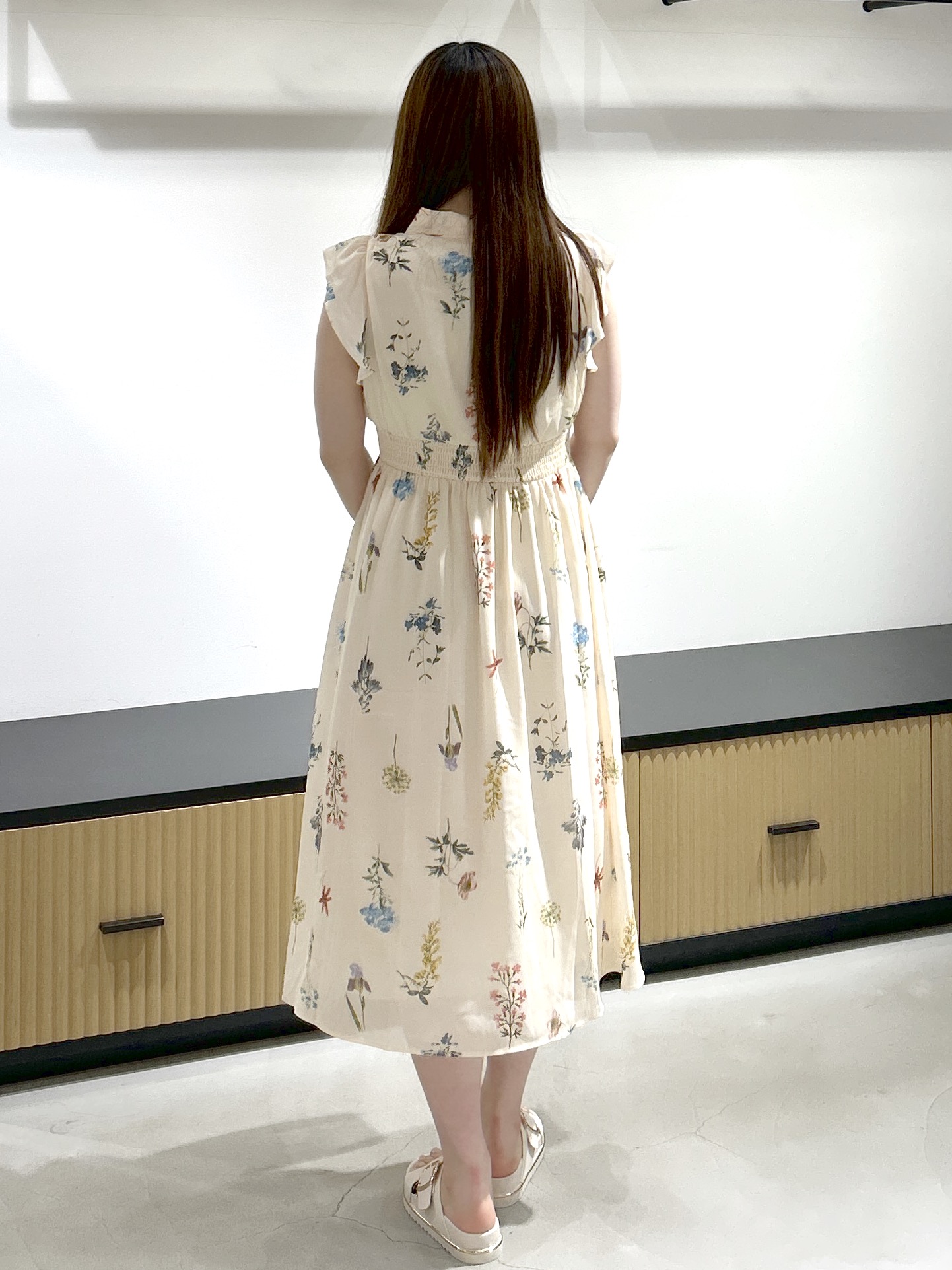 sayaさんの「OPAQUE.CLIP｜【マツコの知らない世界で紹介】ボタニカルフレアワンピース《洗濯機OK》」を使ったコーディネート